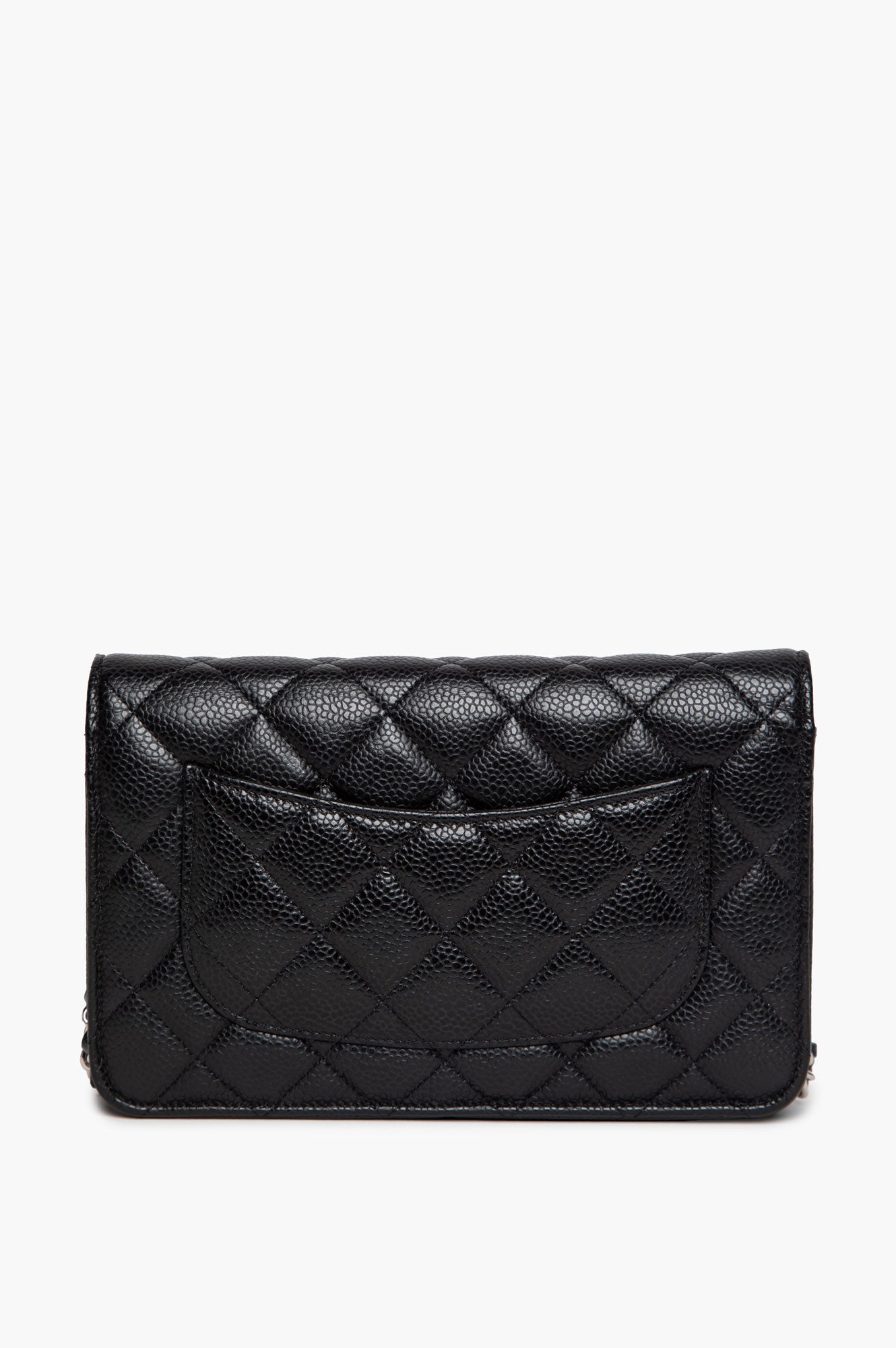 Chanel Black Quilted Caviar Classic WOC