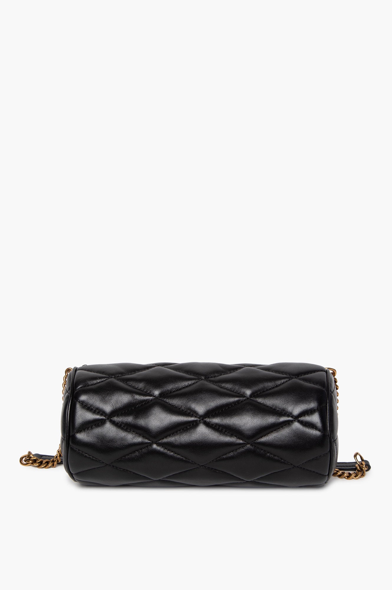 Saint Laurent Black Lambskin Mini Sade Tube Bag