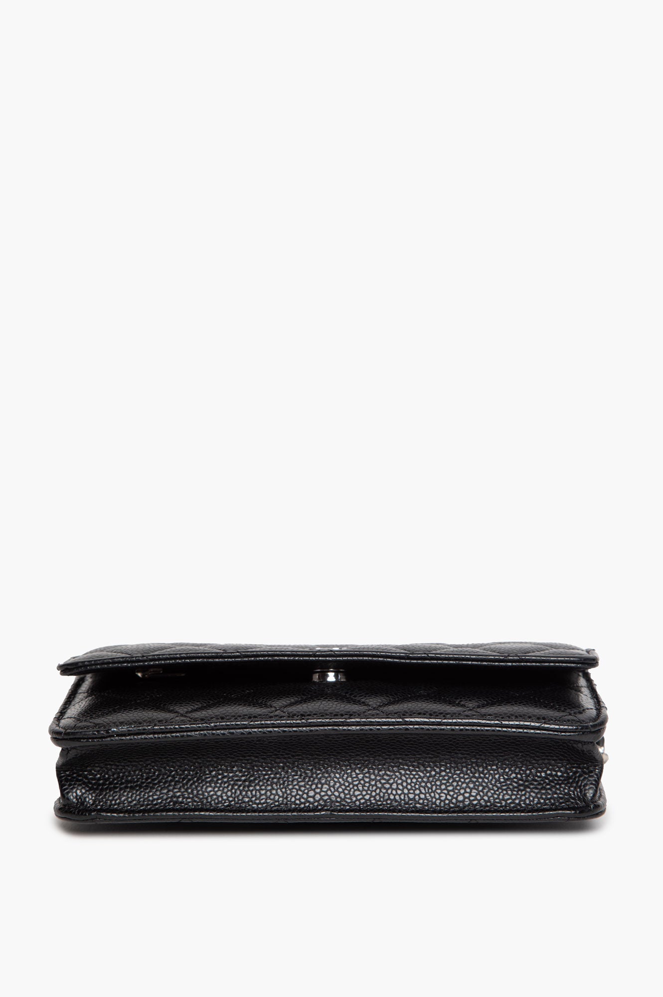 Chanel Black Quilted Caviar Classic WOC