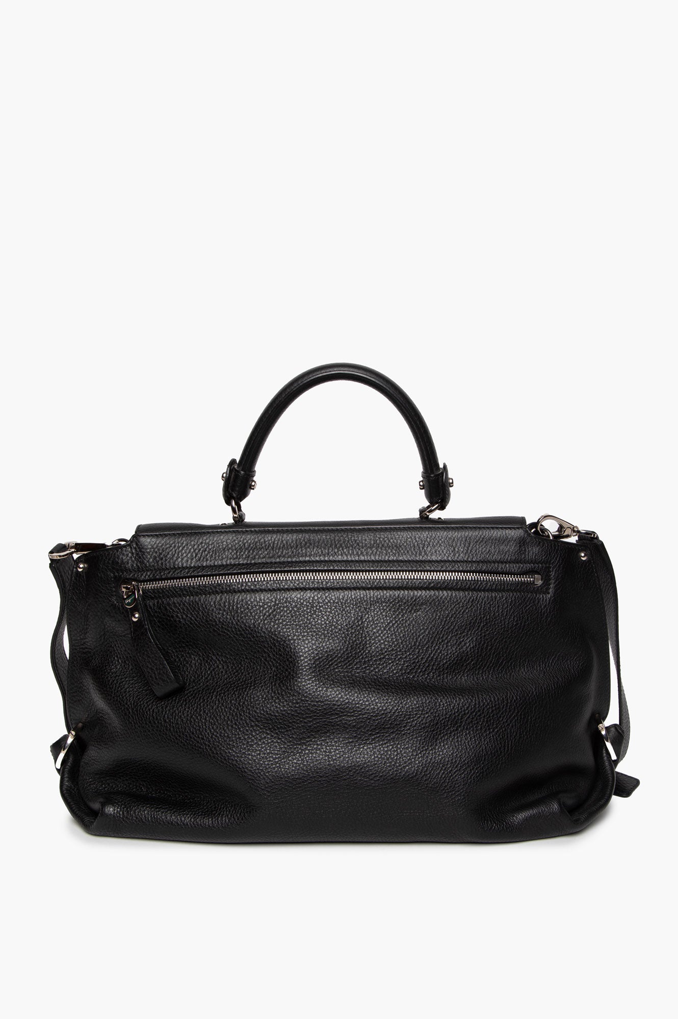 Salvatore Ferragamo Large Black Leather Sofia Satchel