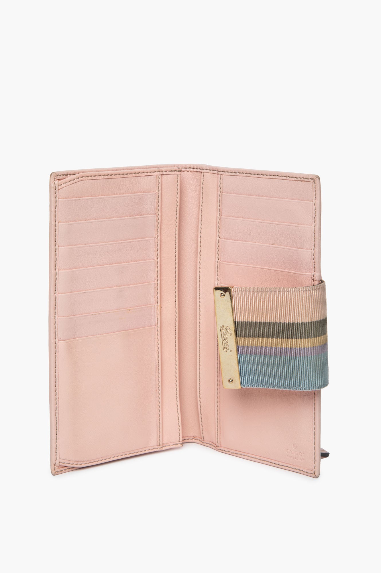 Gucci GG Canvas Pastel Web Continental Wallet