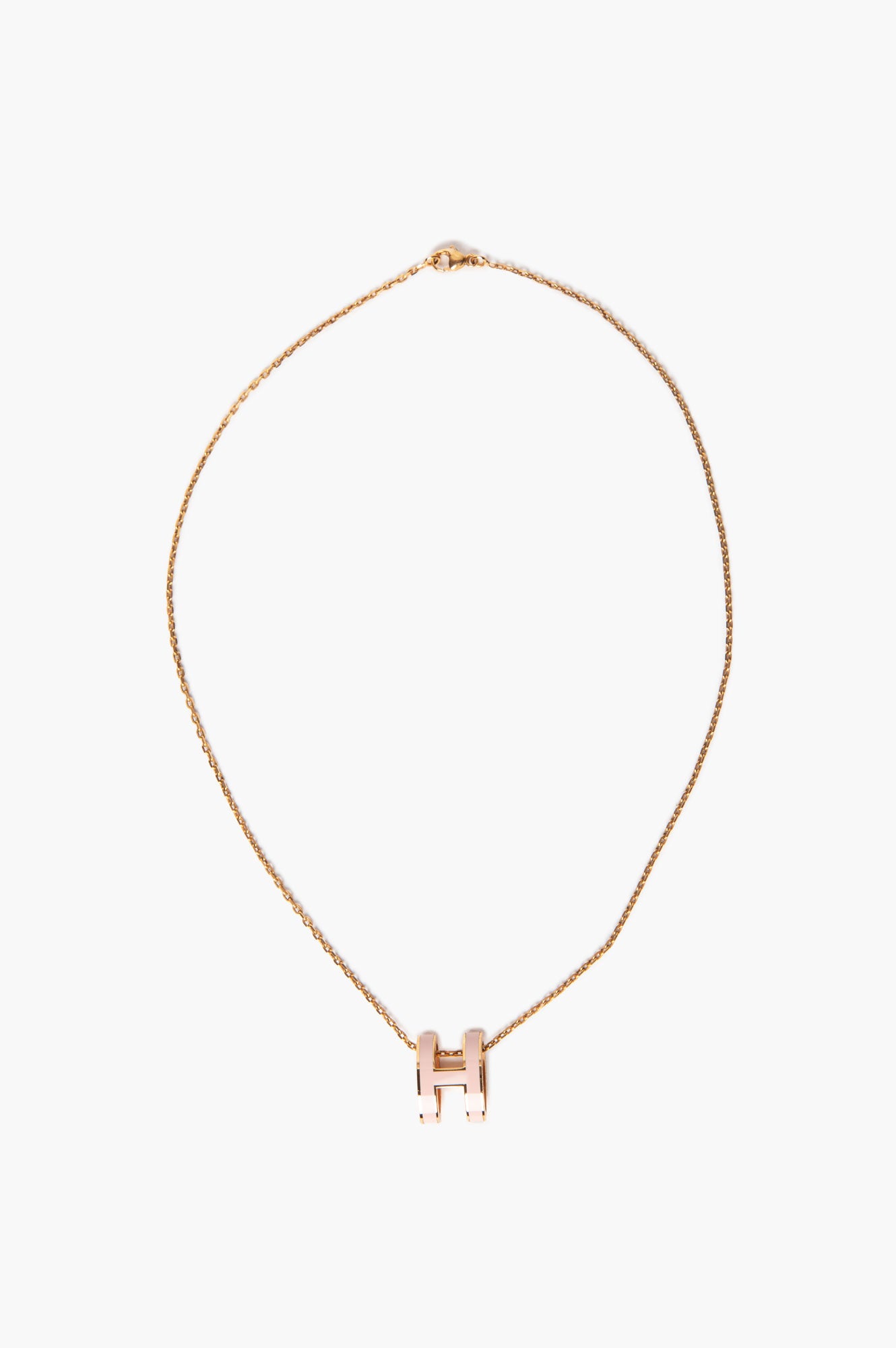Hermès Rose/Gold Plated Pop H Necklace