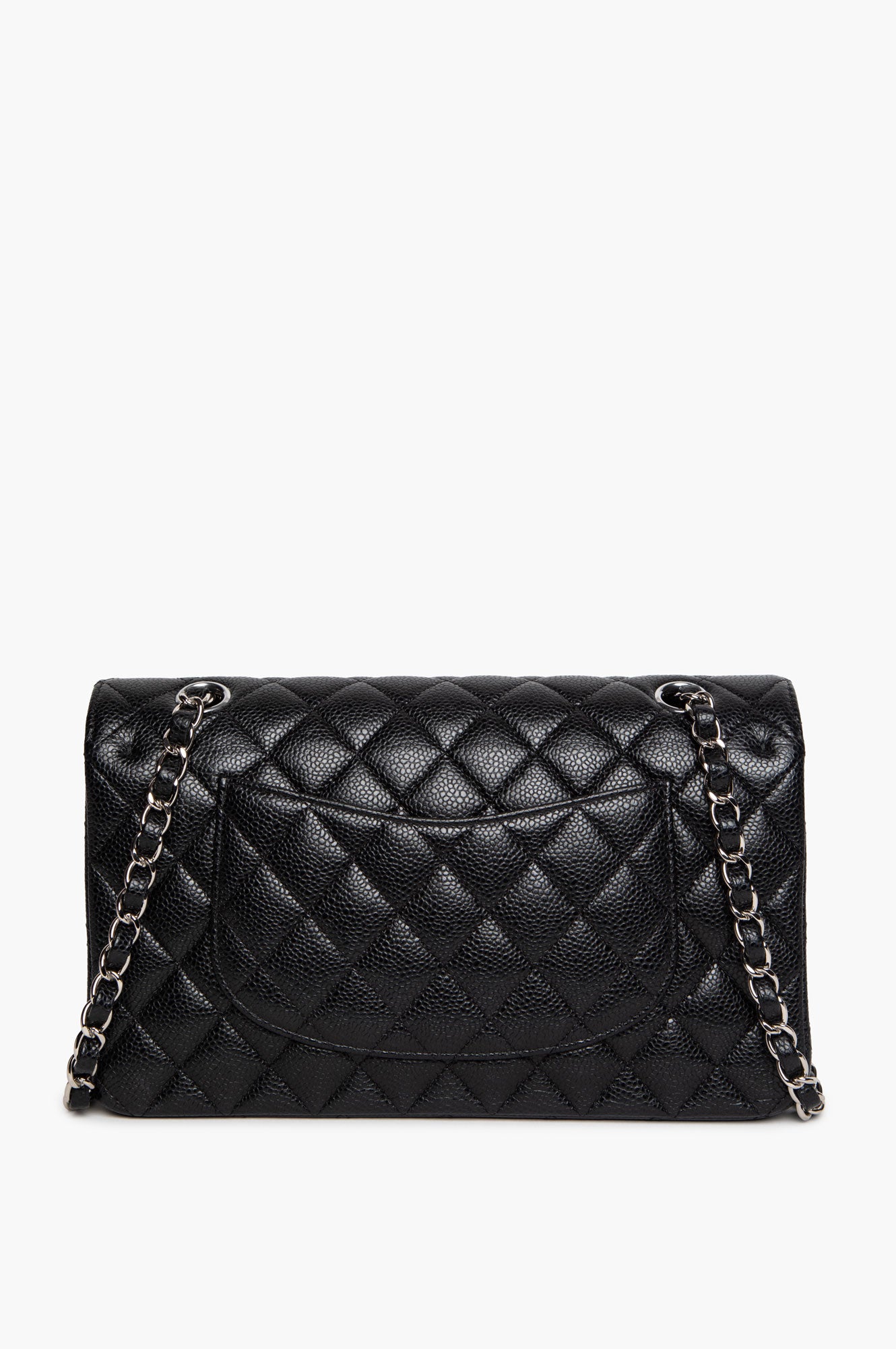 Chanel Black Caviar Medium Double Flap Bag SHW