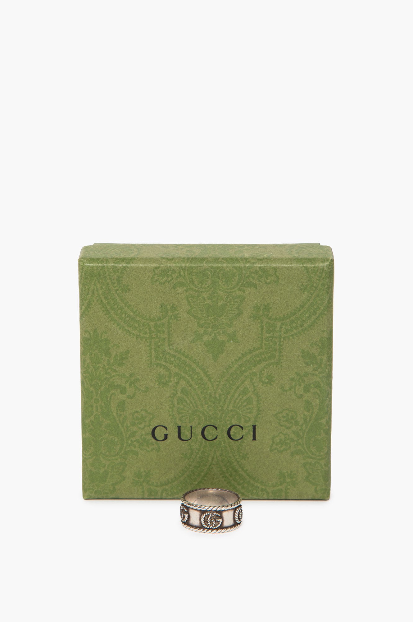 Gucci Sterling Silver Double G Band Ring