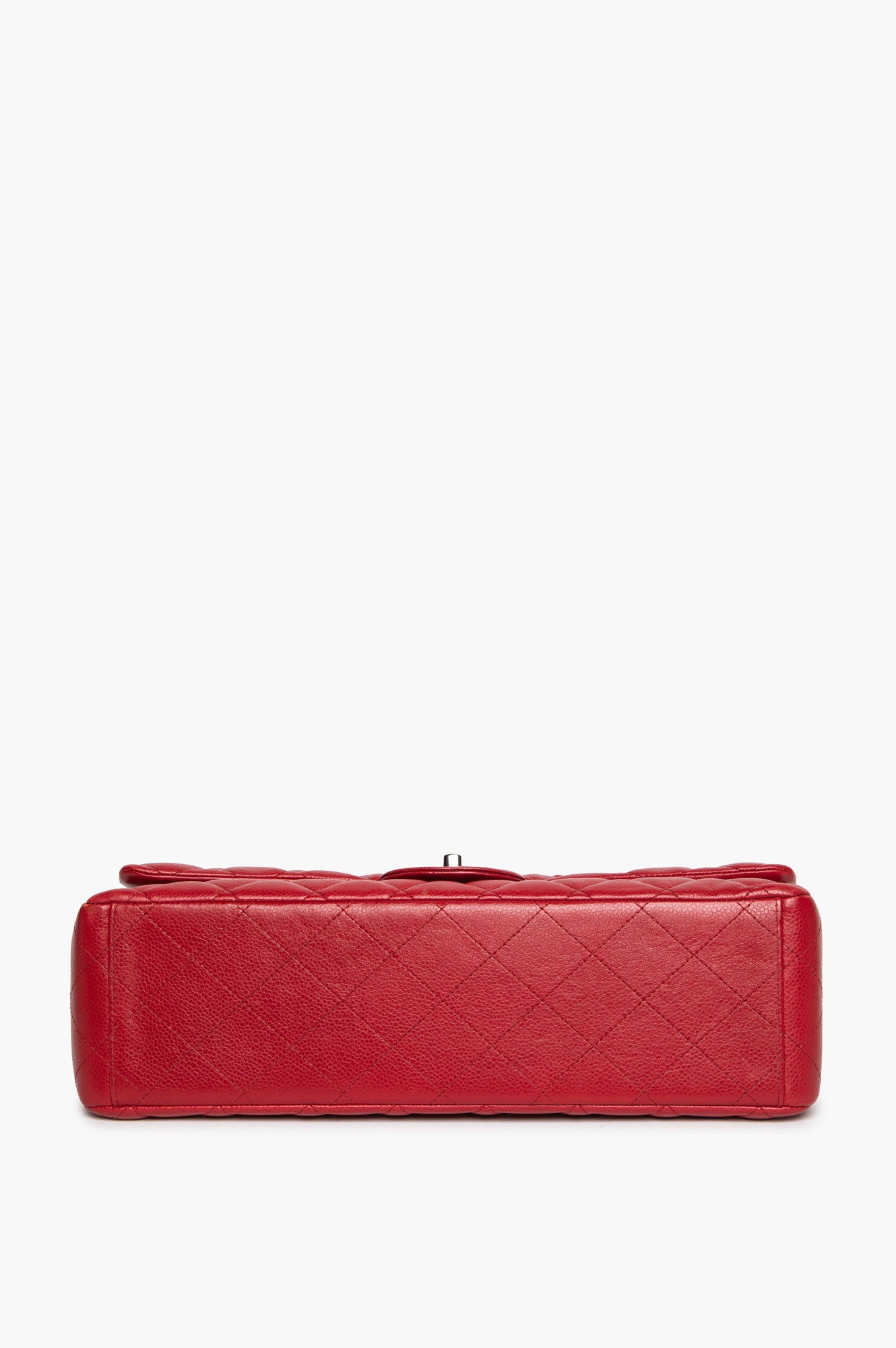Chanel Red Caviar Maxi Classic Double Flap Bag