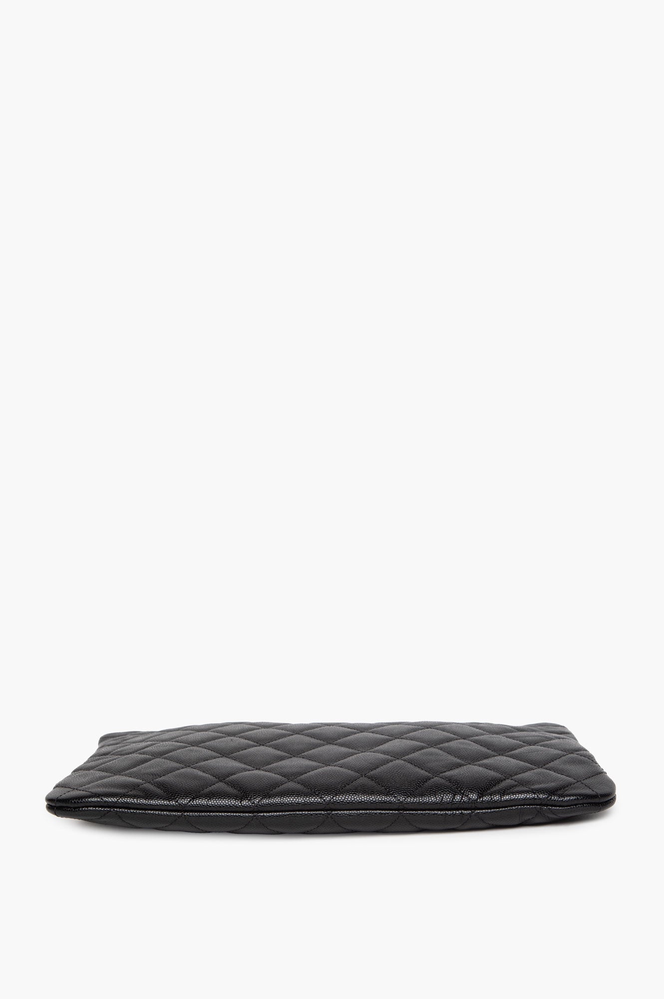 Chanel Black Quilted Caviar Medium O-Case