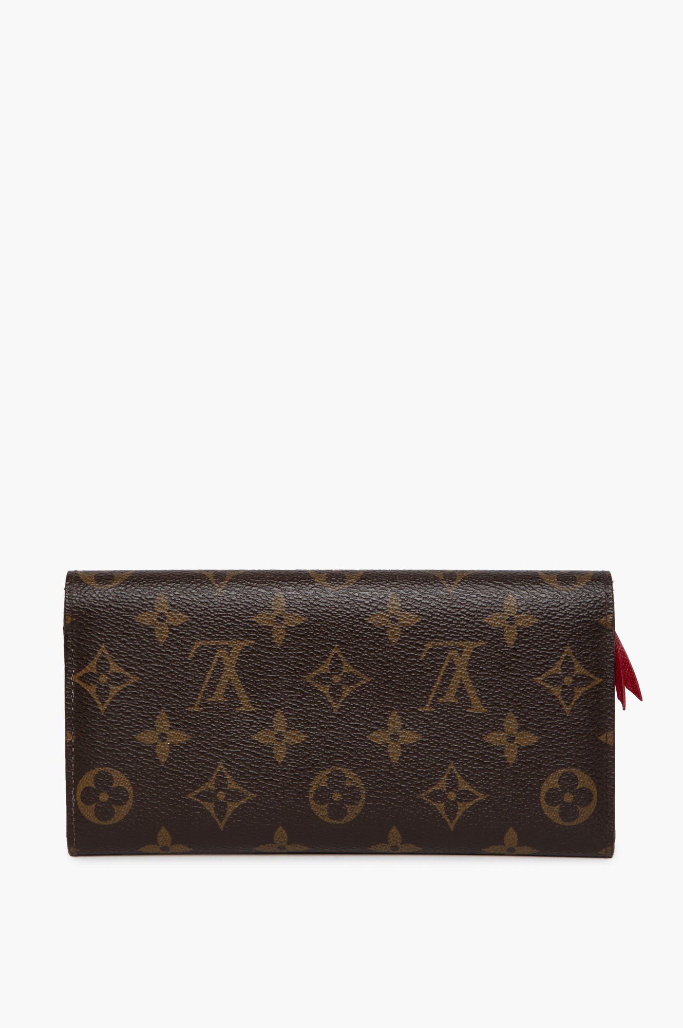 Louis Vuitton Crimson Leather Lined Monogram Canvas Emilie Wallet