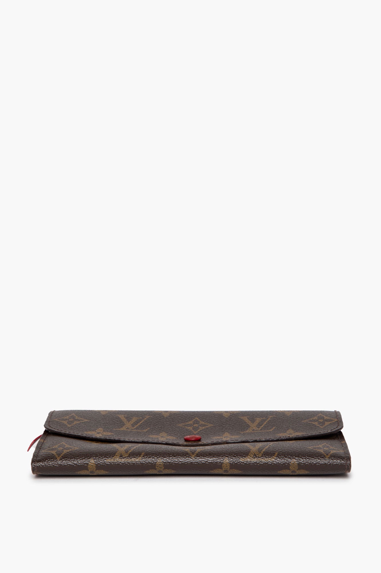Louis Vuitton Crimson Leather Lined Monogram Canvas Emilie Wallet