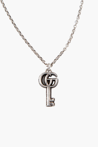 Gucci GG Marmont Sterling Silver Key Necklace