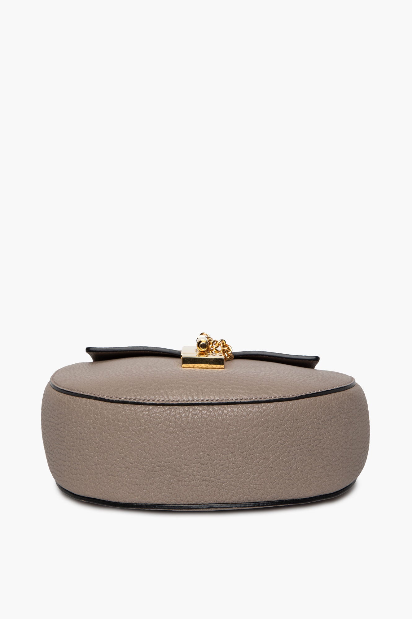 Chloé Small Taupe Grained Leather Drew Bag
