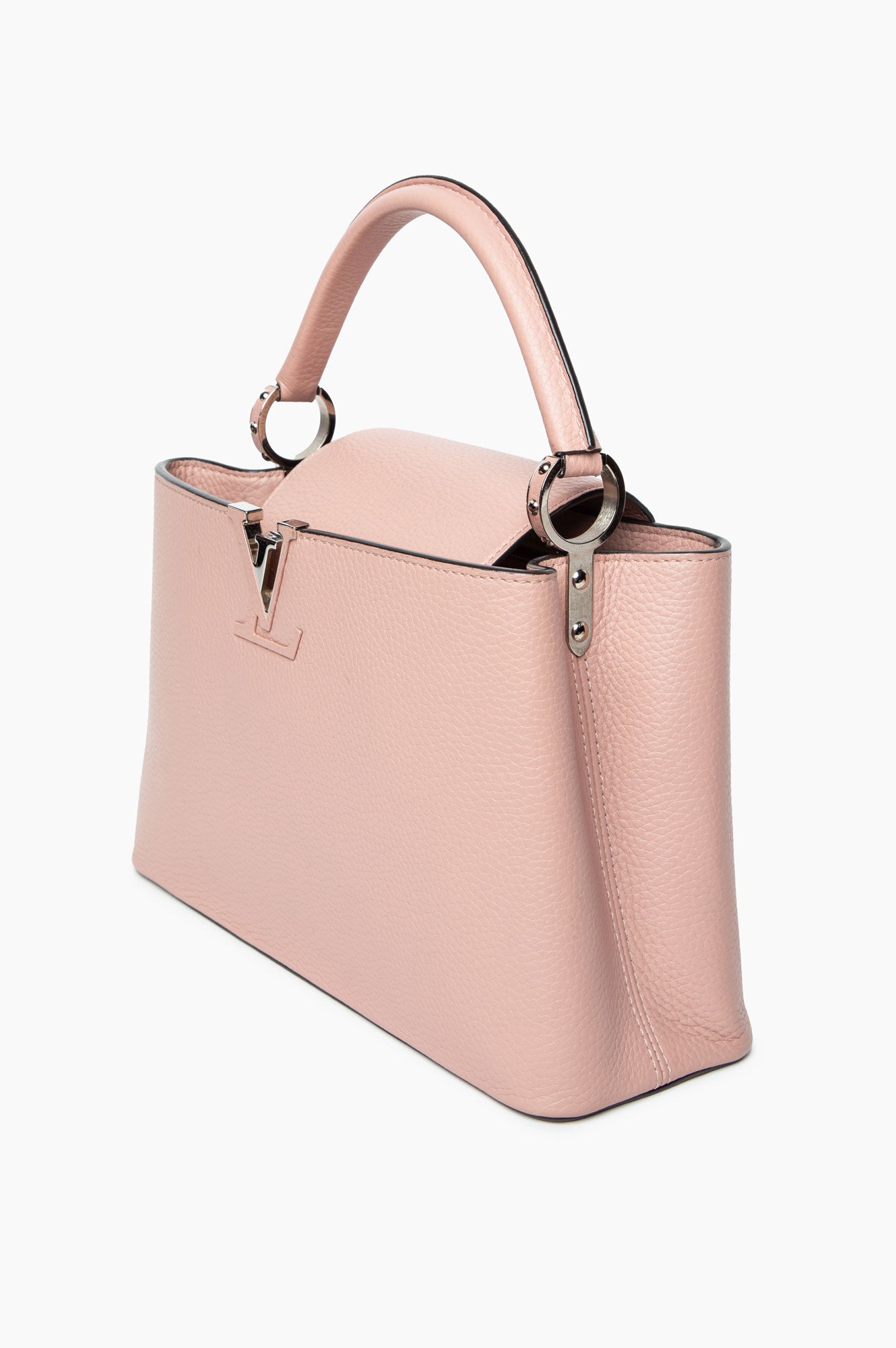 Louis Vuitton Magnolia Pink Taurillon PM Capucines Bag
