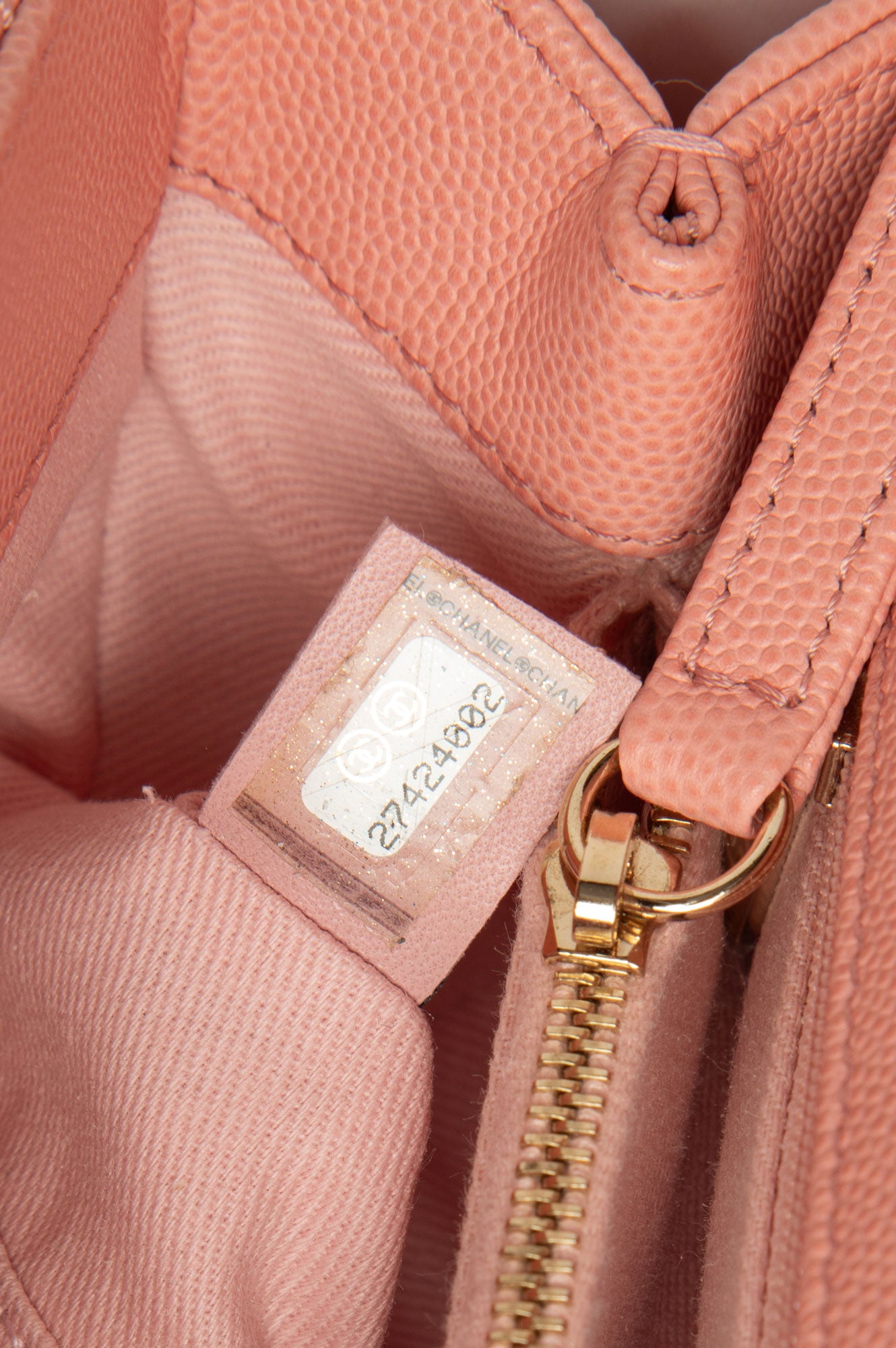 Chanel Pink Quilted Caviar Medium Coco Handle Flap Bag