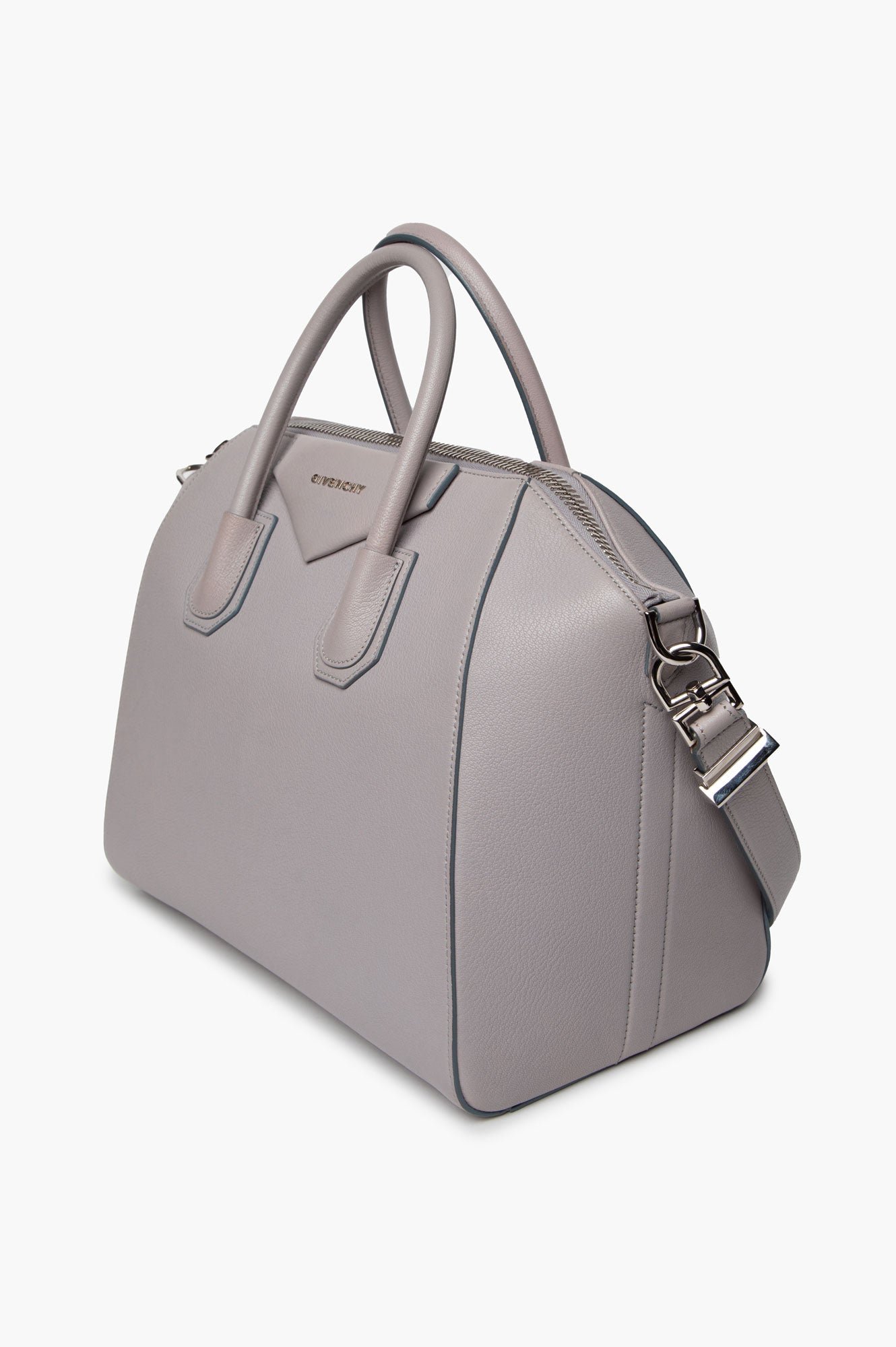 Givenchy Grey Grained Leather Medium Antigona Bag
