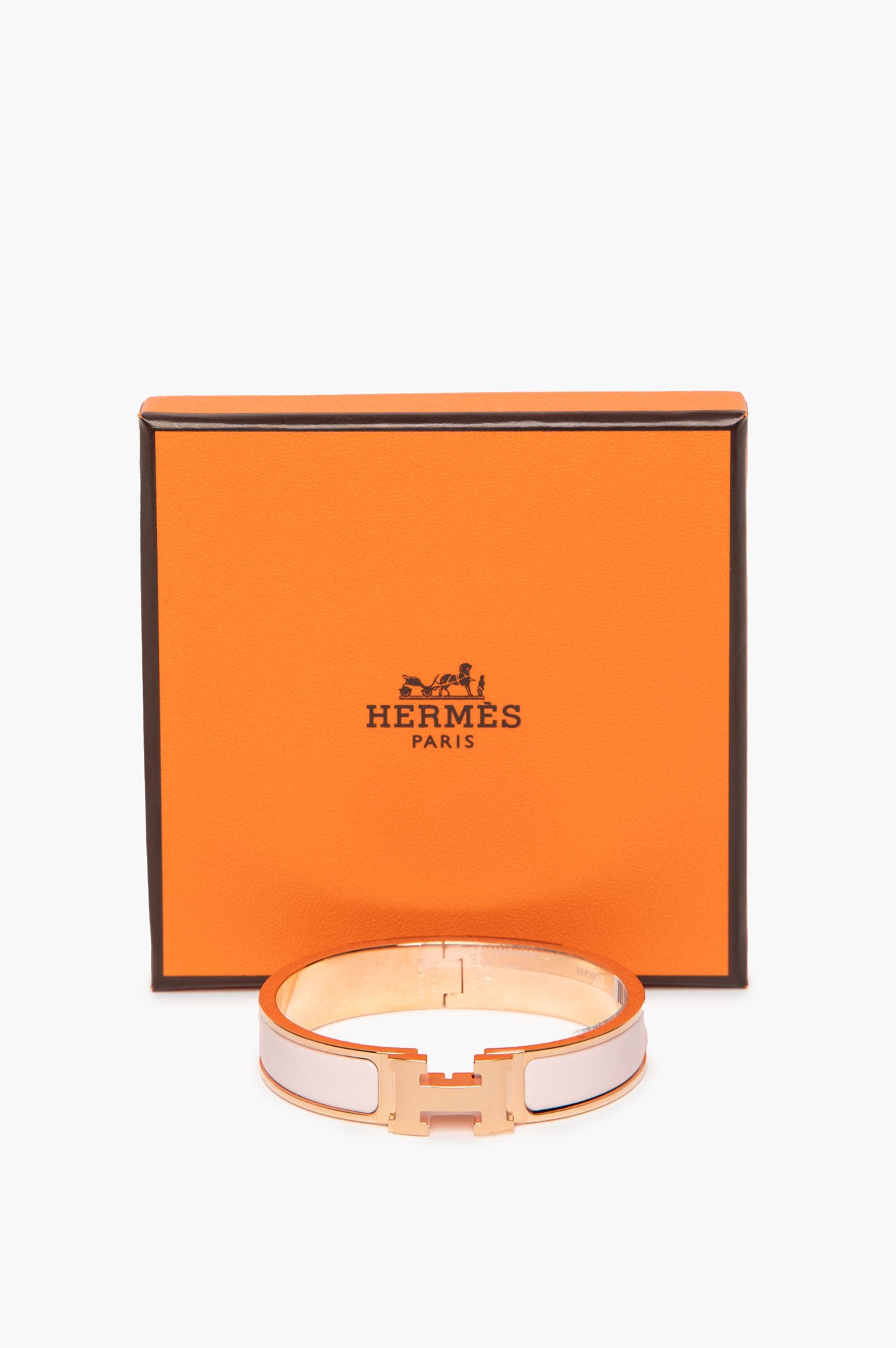 Hermès Rose Gold Plated Rose Candeur Clic H Bracelet