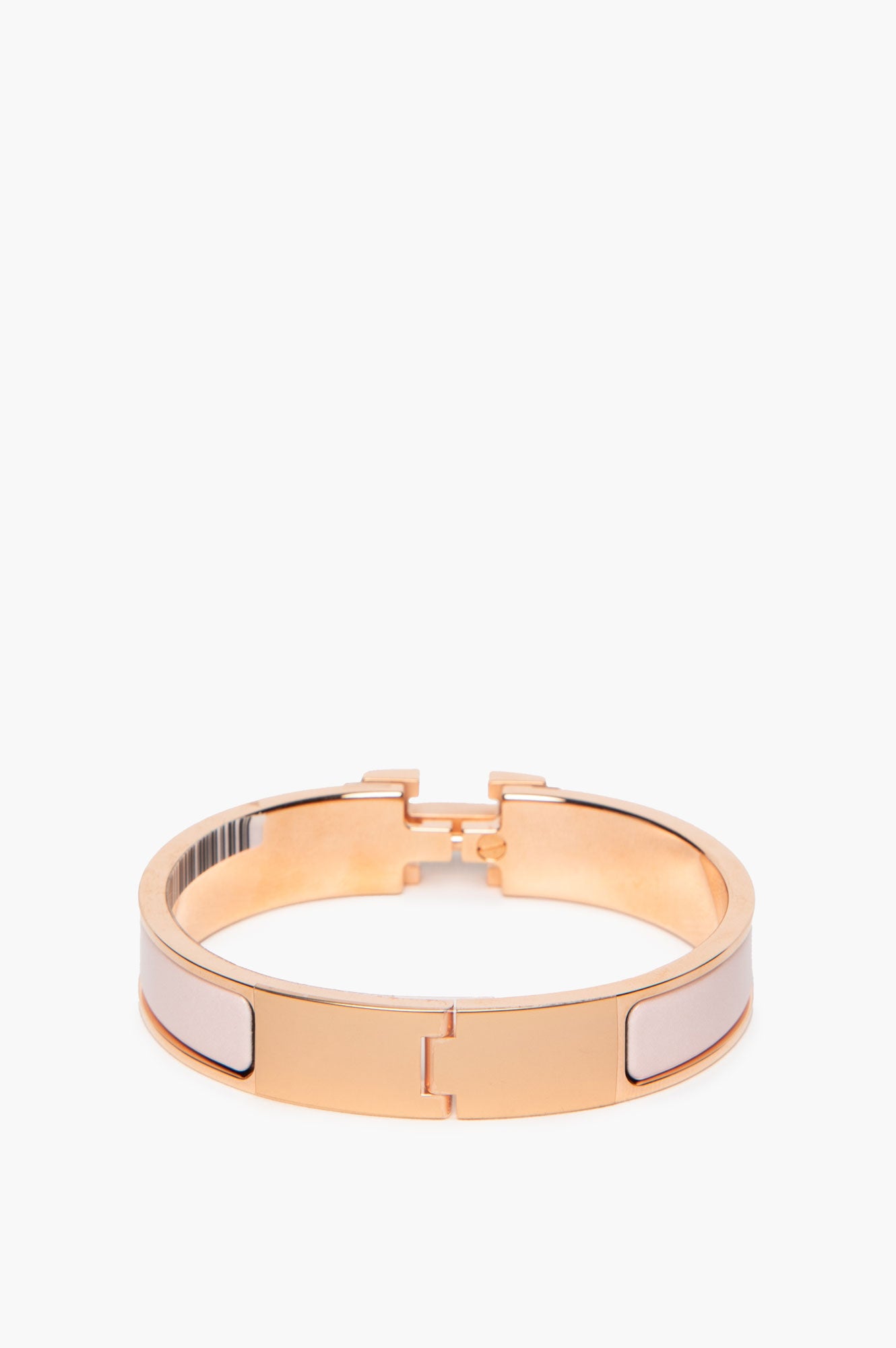 Hermès Rose Gold Plated Rose Candeur Clic H Bracelet