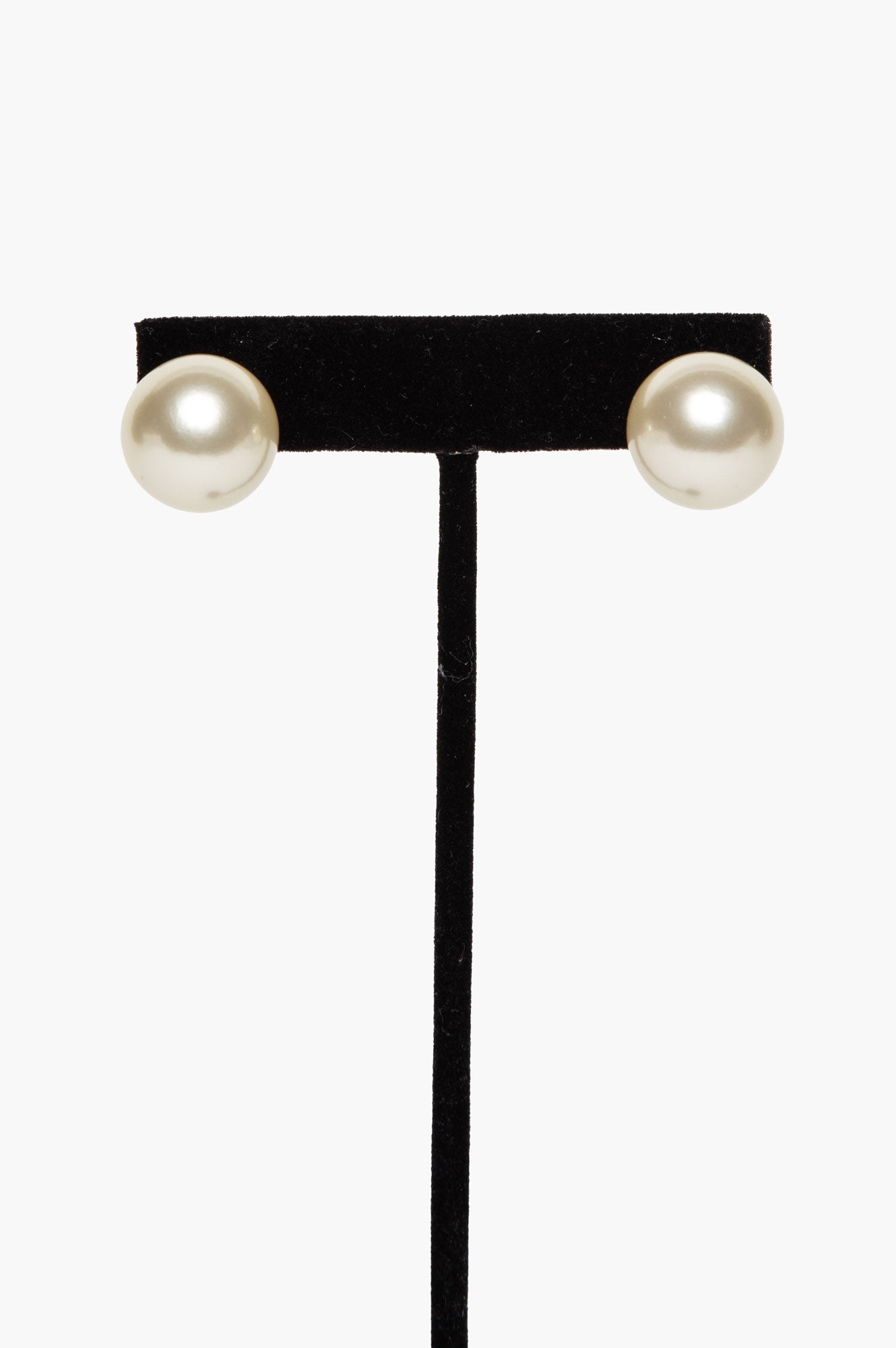 Christian Dior Faux Pearl Tribales Double Stud Earrings