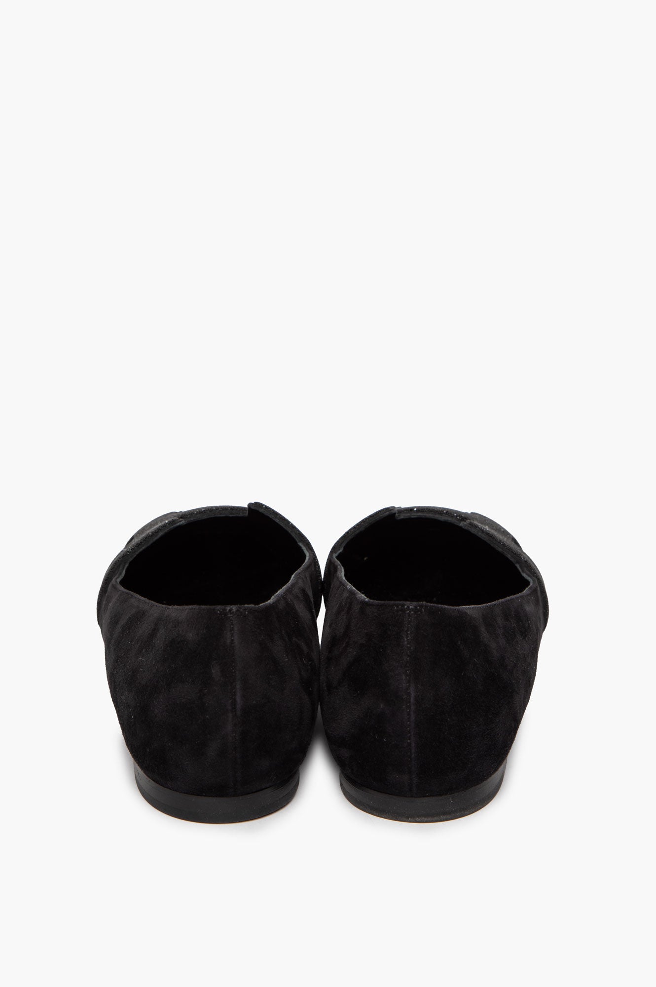 Hermès Black Suede Glitter H Roxane Ballet Flats Size 39