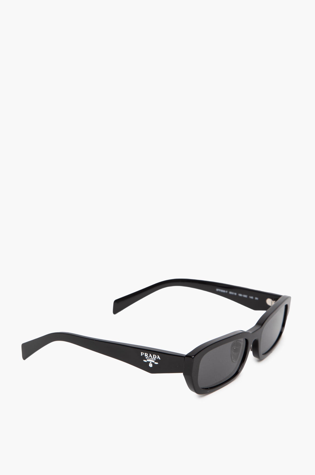 Prada PR-B06S Black Narrow Sunglasses