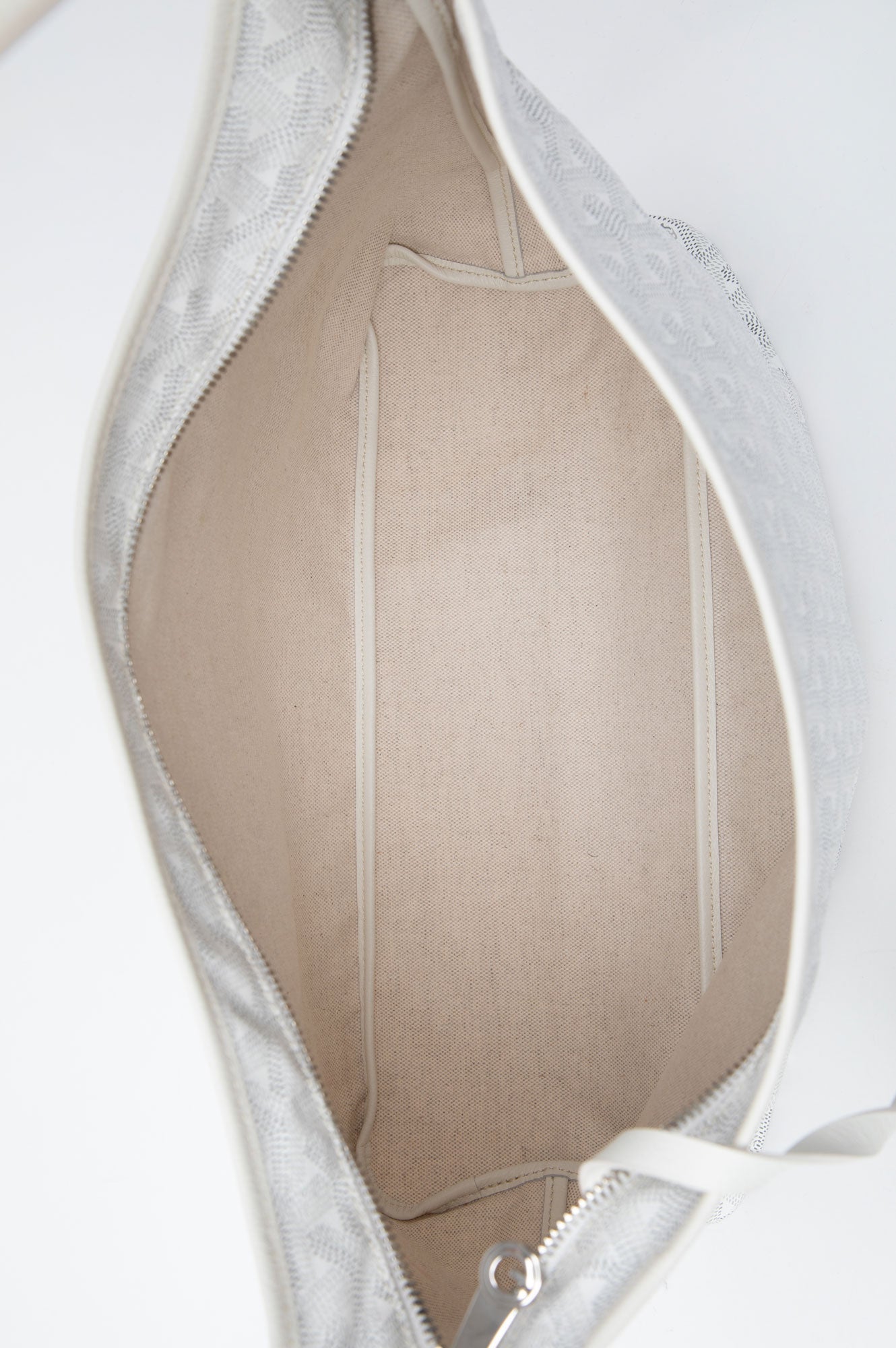 Goyard White Goyardine Bohème Hobo Bag