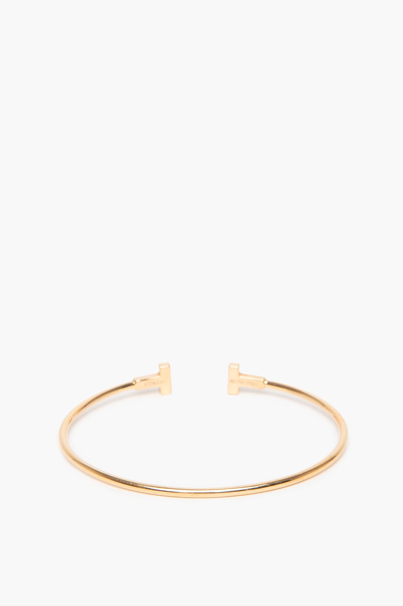 Tiffany & Co. 18k Rose Gold T Wire Cuff Bracelet