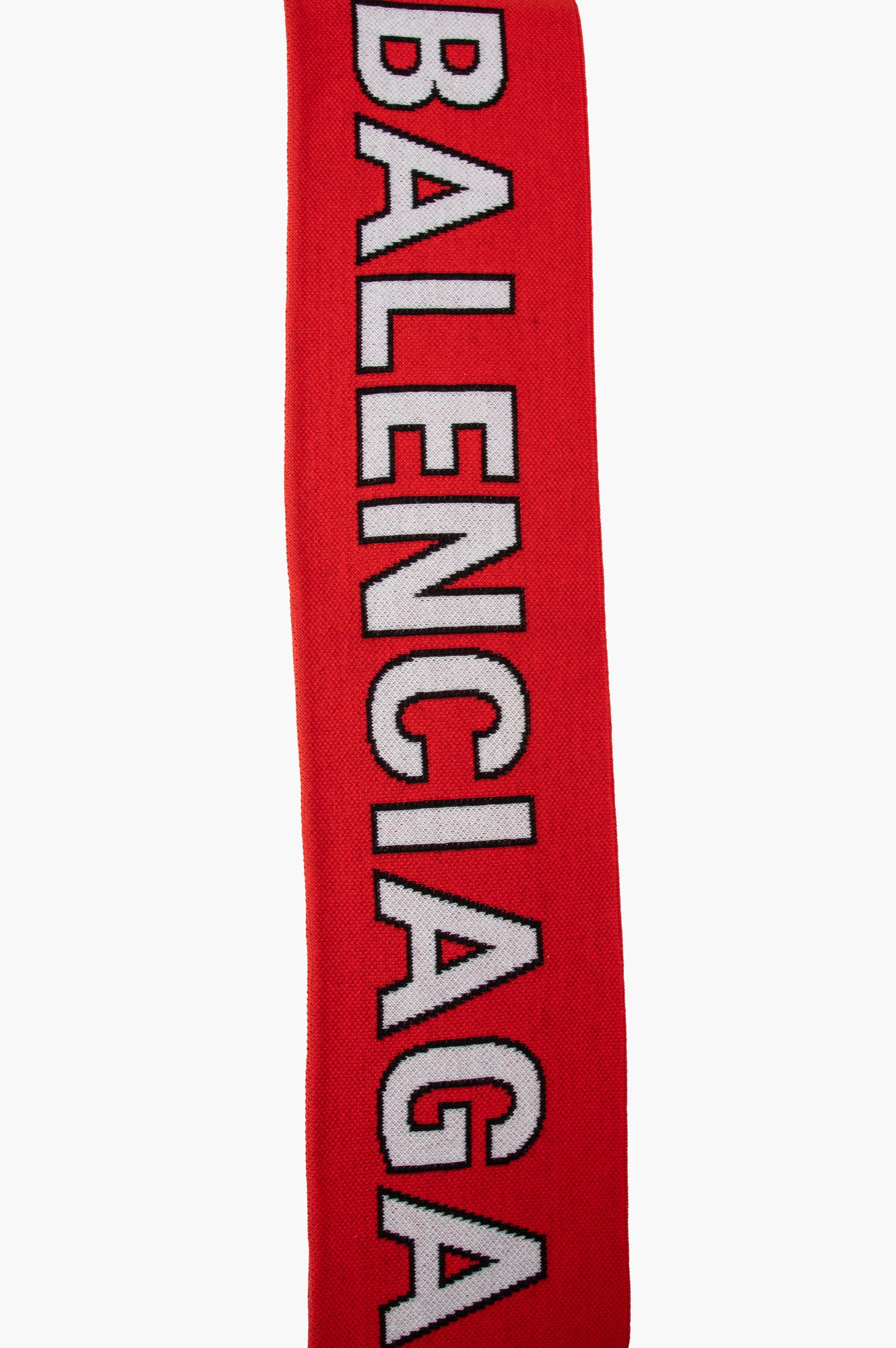 Balenciaga FW20 Red Knit Soccer Scarf