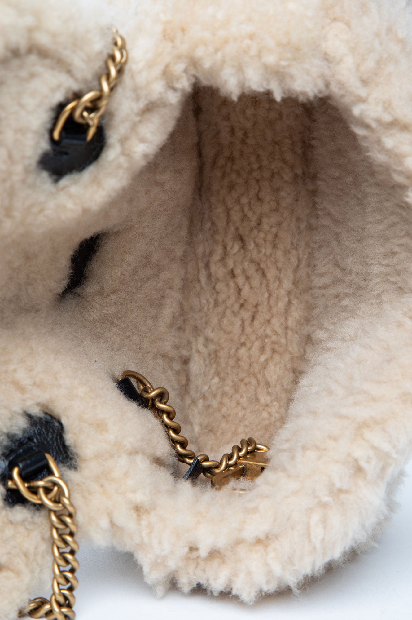 Gucci Mini GG Marmont Shearling Bag