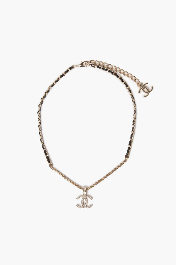 Chanel 24P Crystal CC Logo Necklace