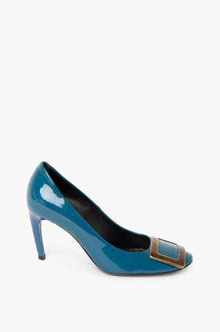 Roger Vivier Blue Patent Leather Pumps Size 36