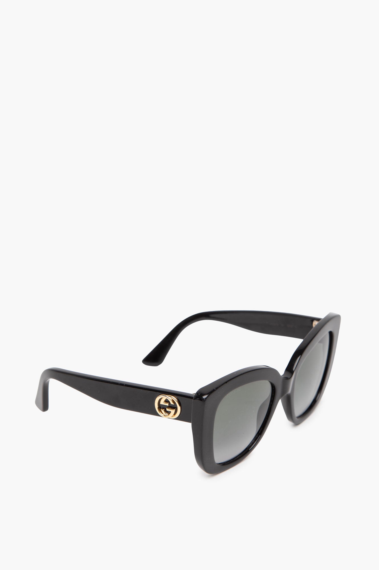 Gucci GG0327S Black Square Cat Eye Sunglasses