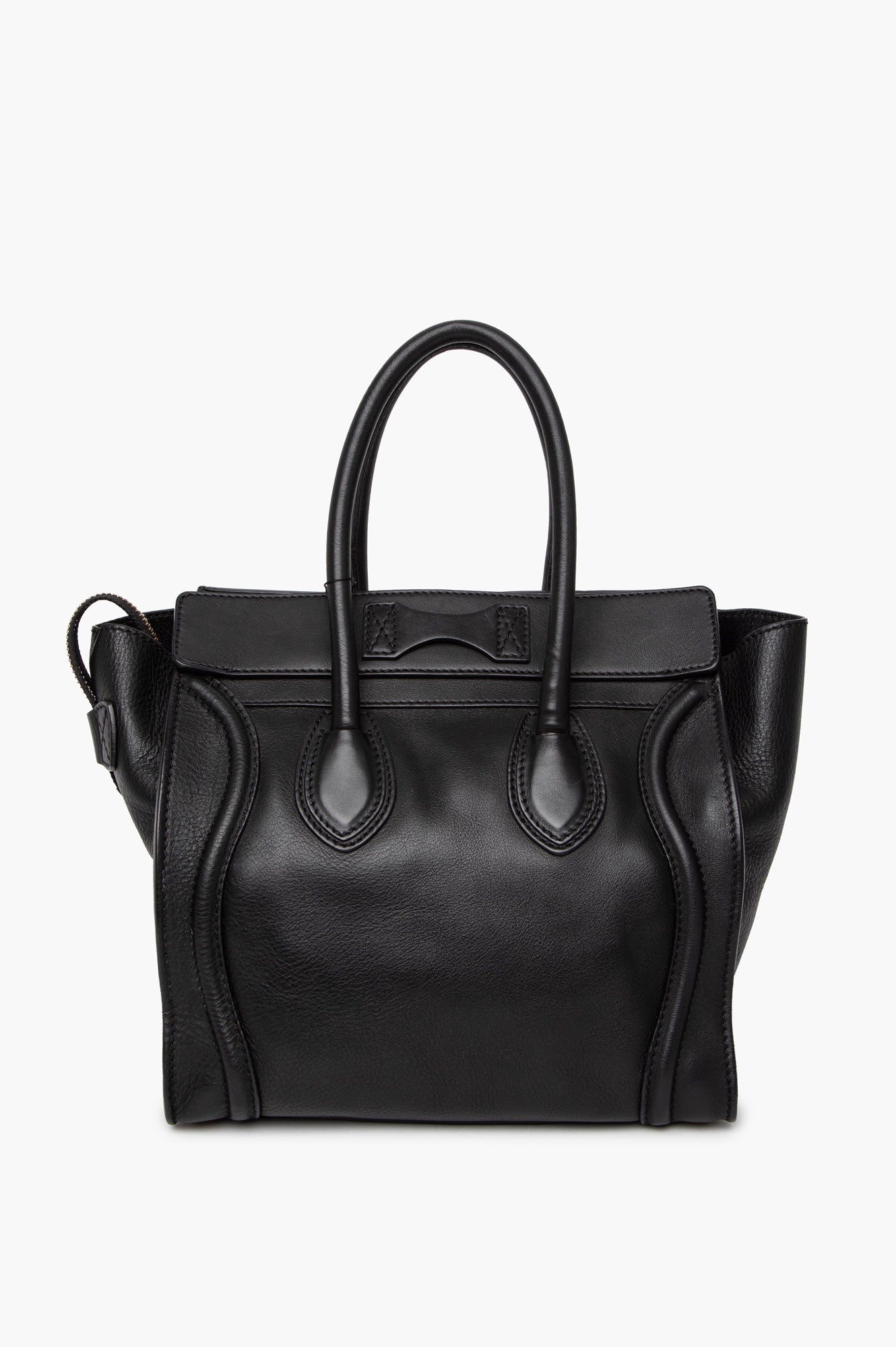 Celine Black Leather Mini Luggage Tote