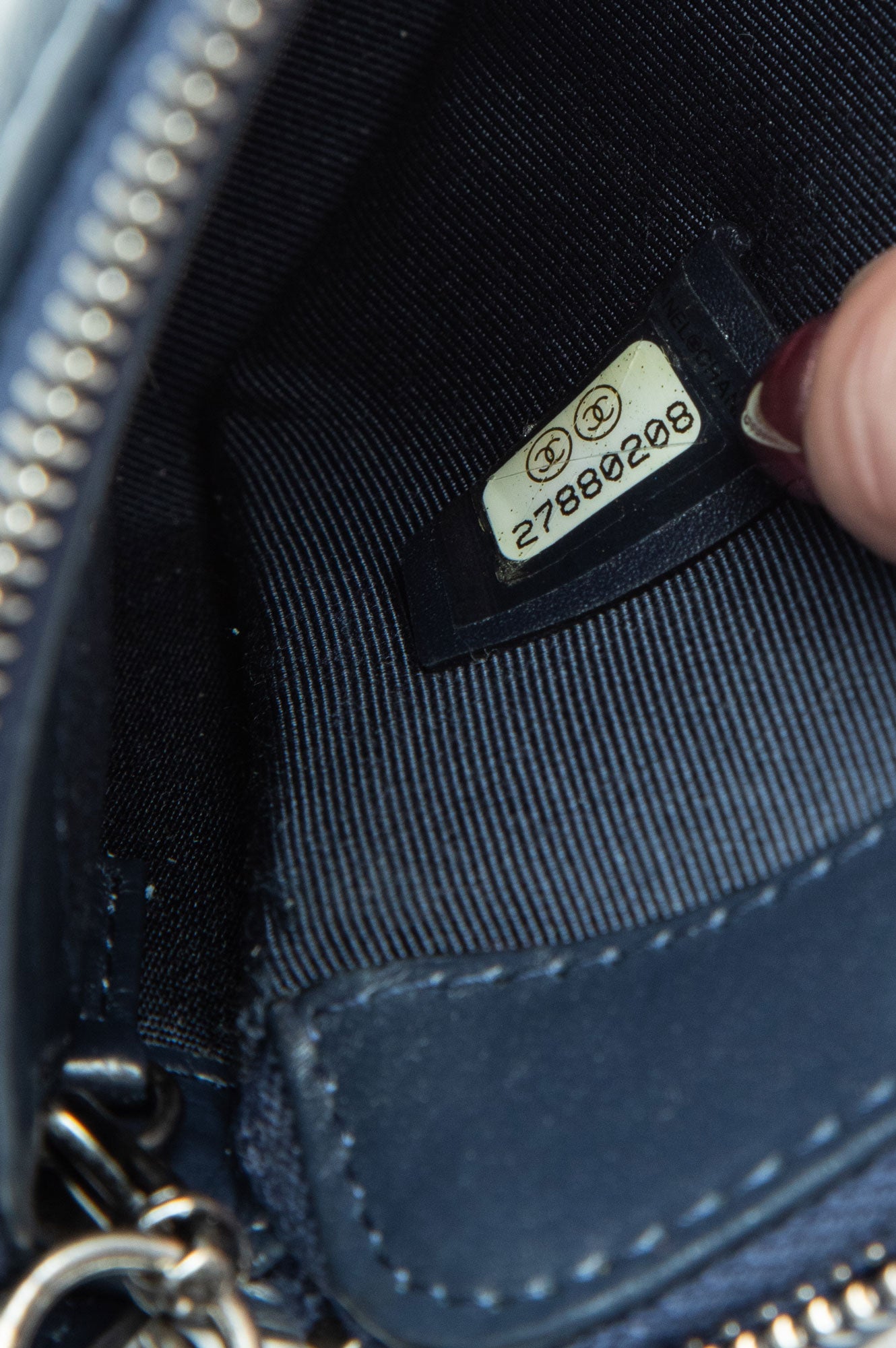 Chanel Navy Blue Aged Calfskin Mini Gabrielle Bag
