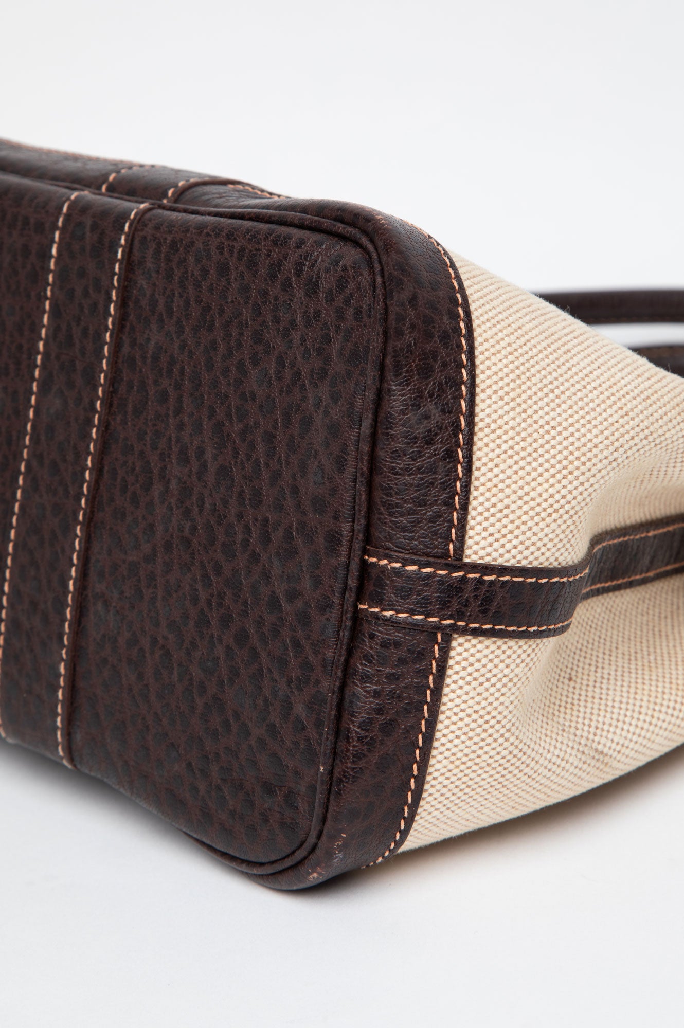 Hermès Beige/Brown Canvas Garden Party 30 Tote With Strap