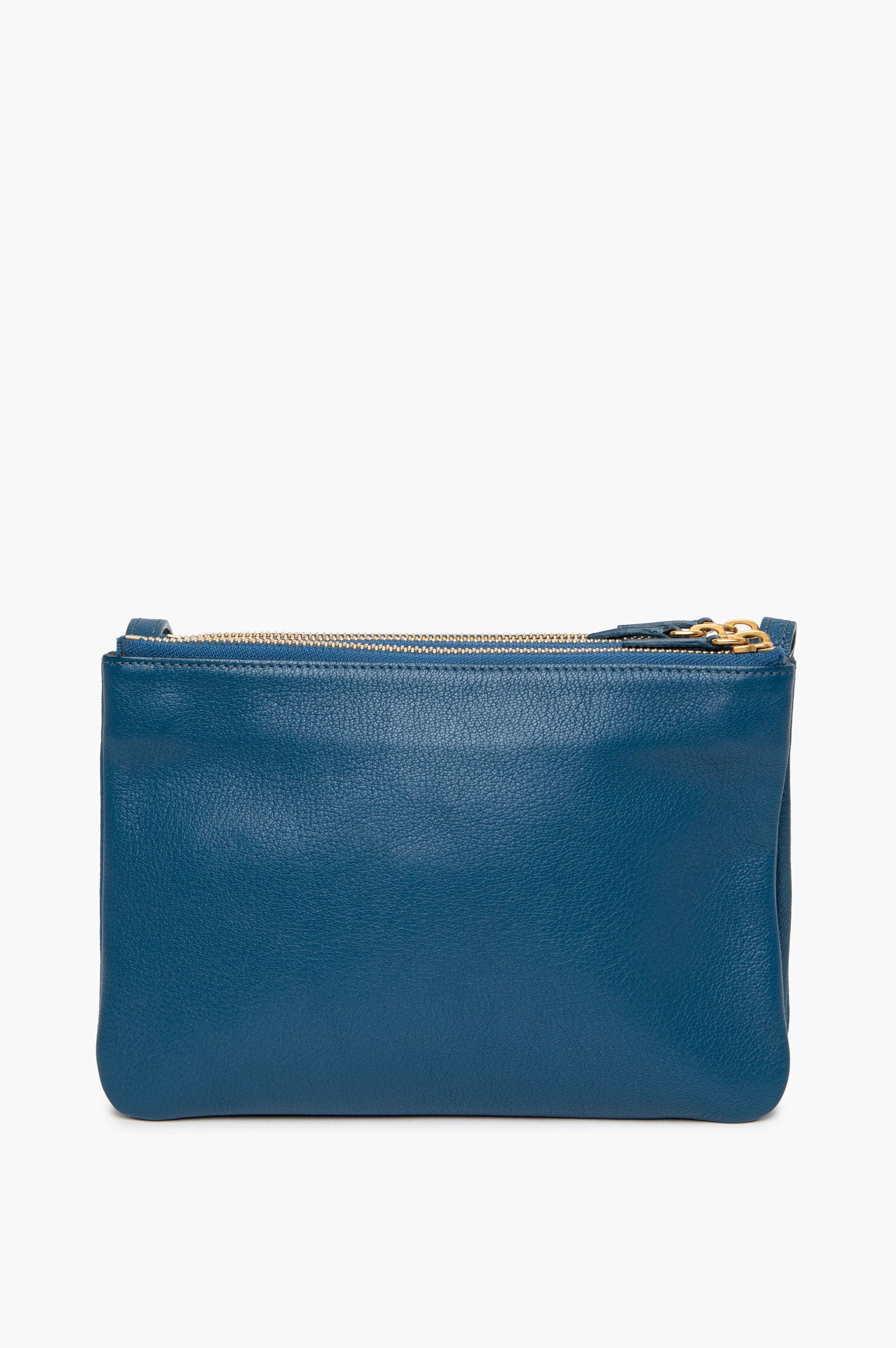 Celine Prussian Blue Leather Small Trio Bag