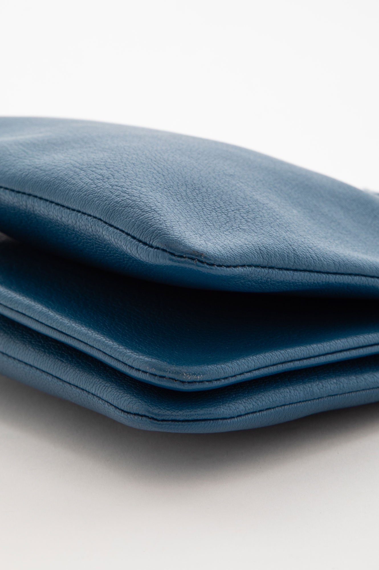 Celine Prussian Blue Leather Small Trio Bag