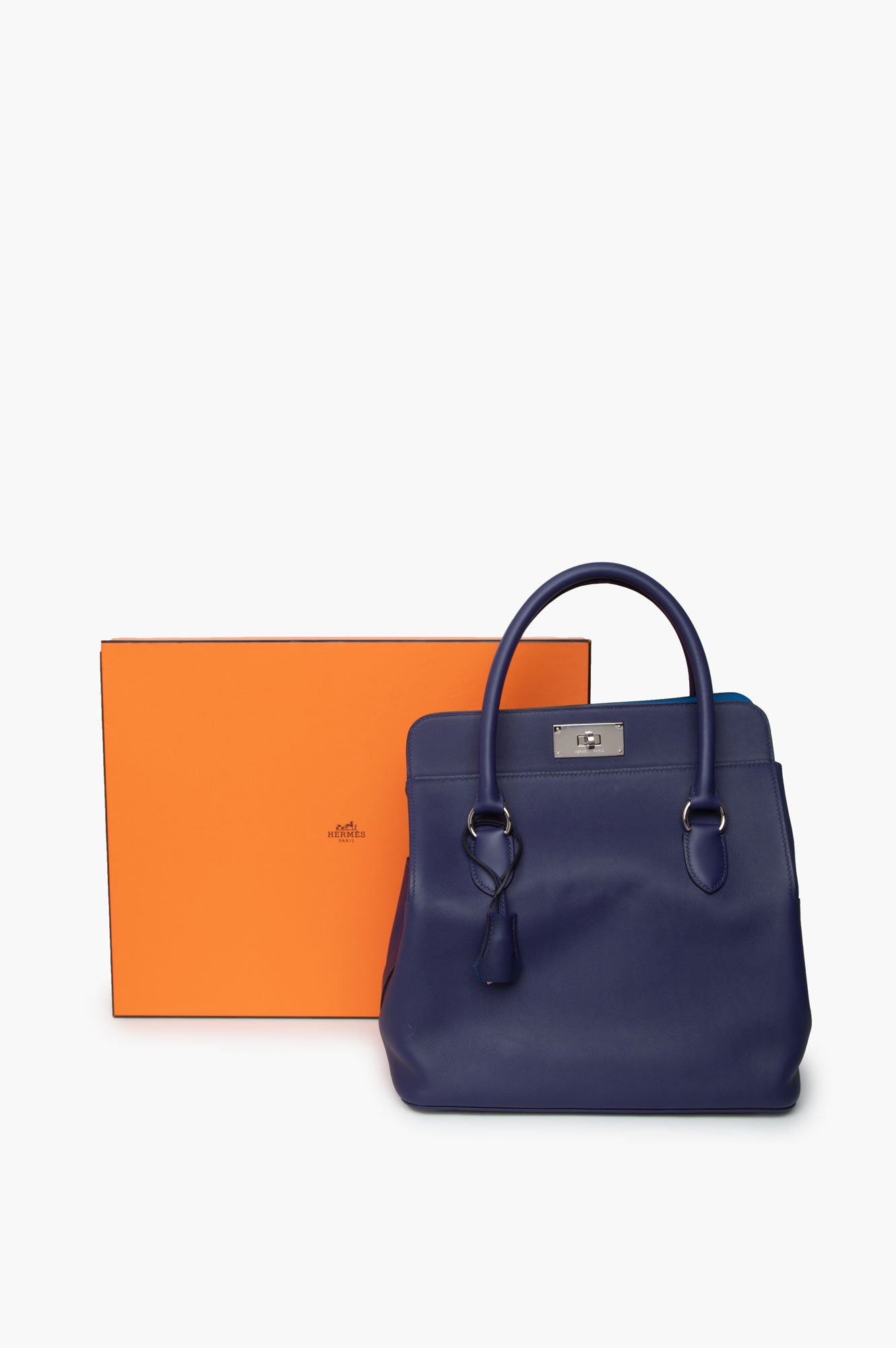 Hermes 2019 Blue Tool Box 26 Swift SHW Handbag