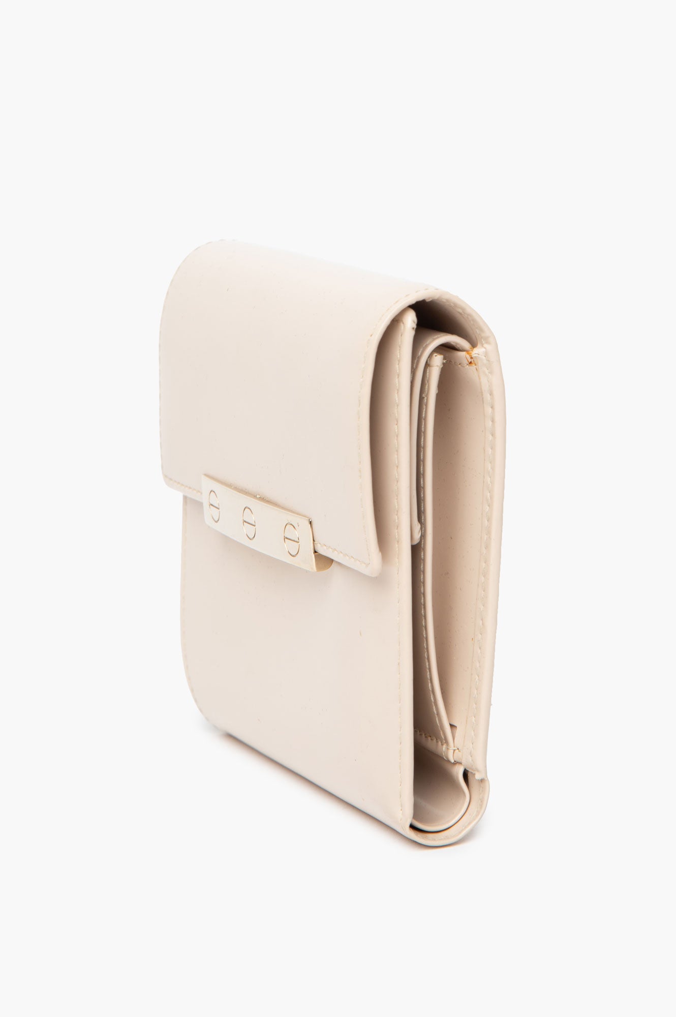 Cartier Ecru Calfskin Love Flap Wallet
