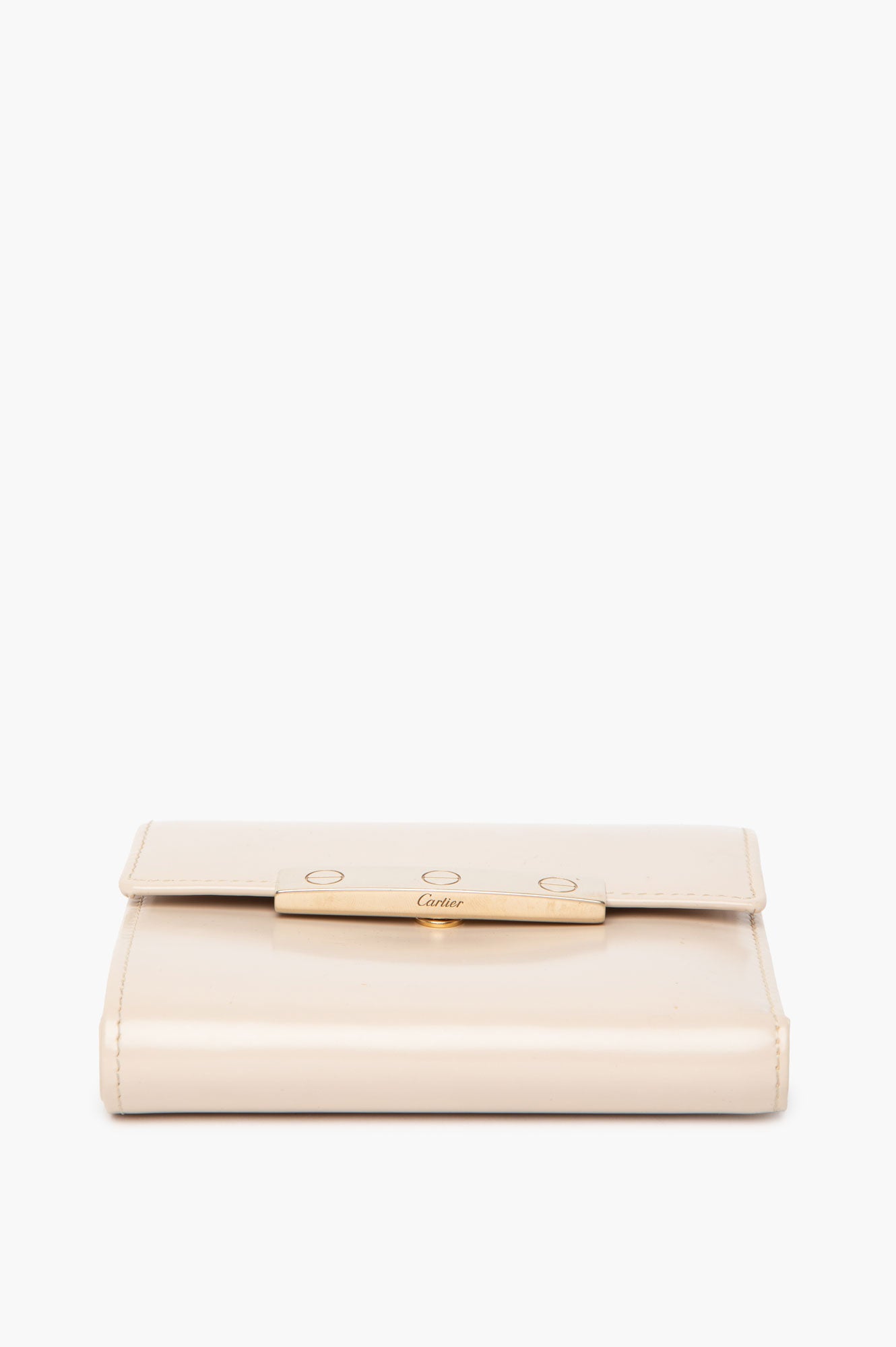 Cartier Ecru Calfskin Love Flap Wallet