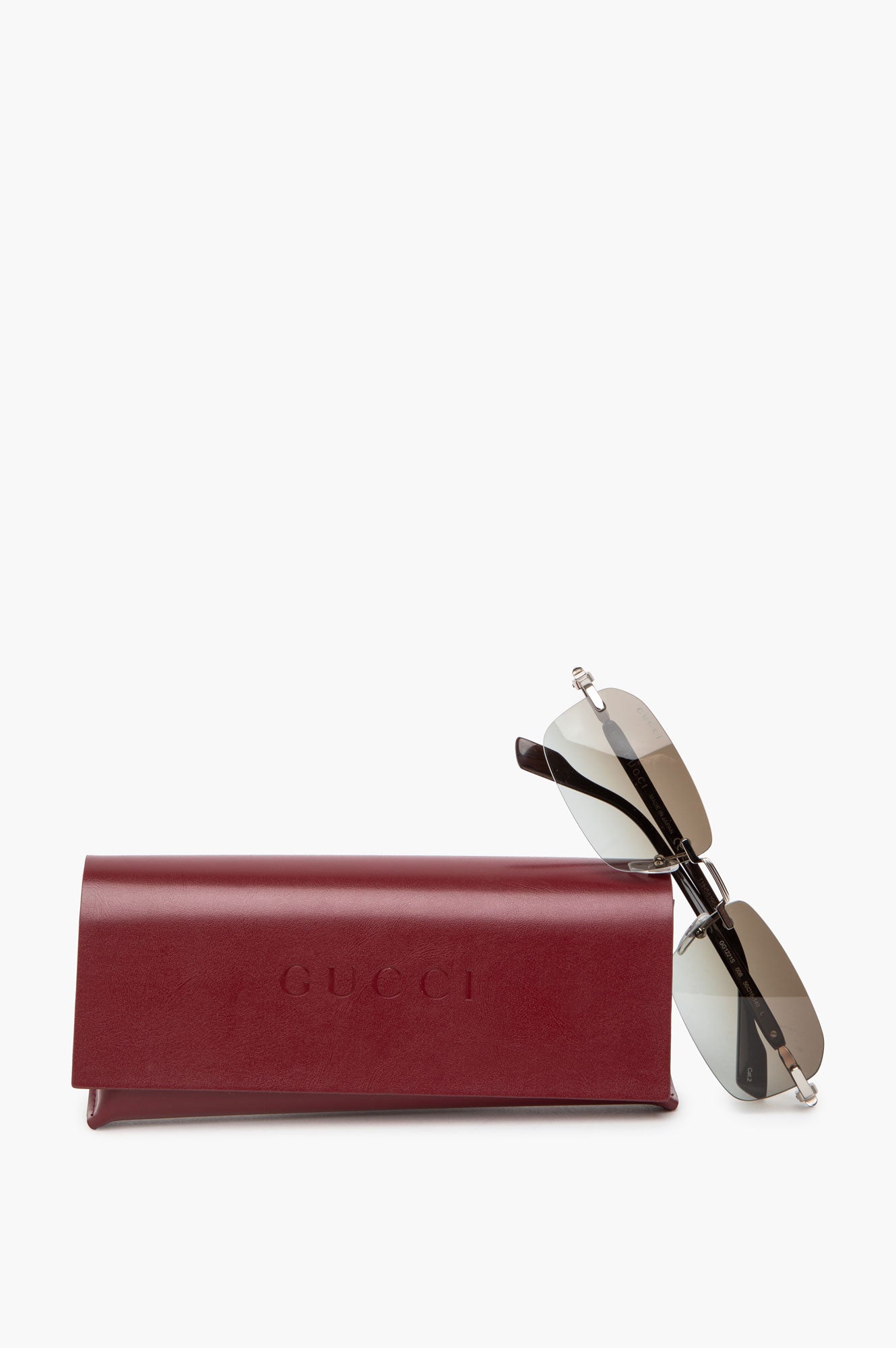 Gucci Rectangular Rimless Sunglasses