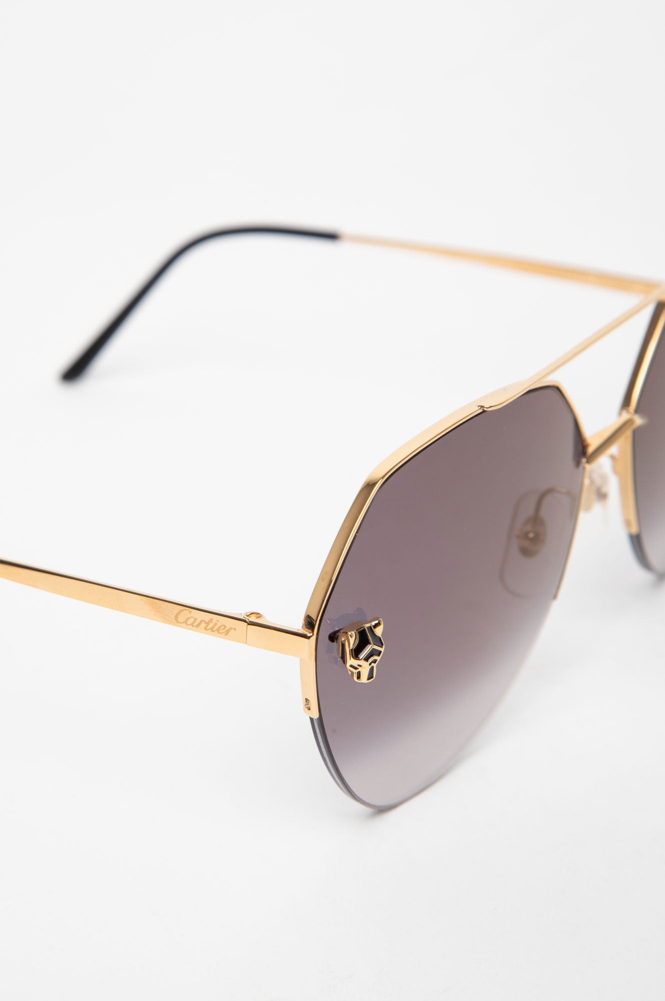 Cartier Panthere De Cartier CT0355S Gold Frame Grey Lenses Sungalsses