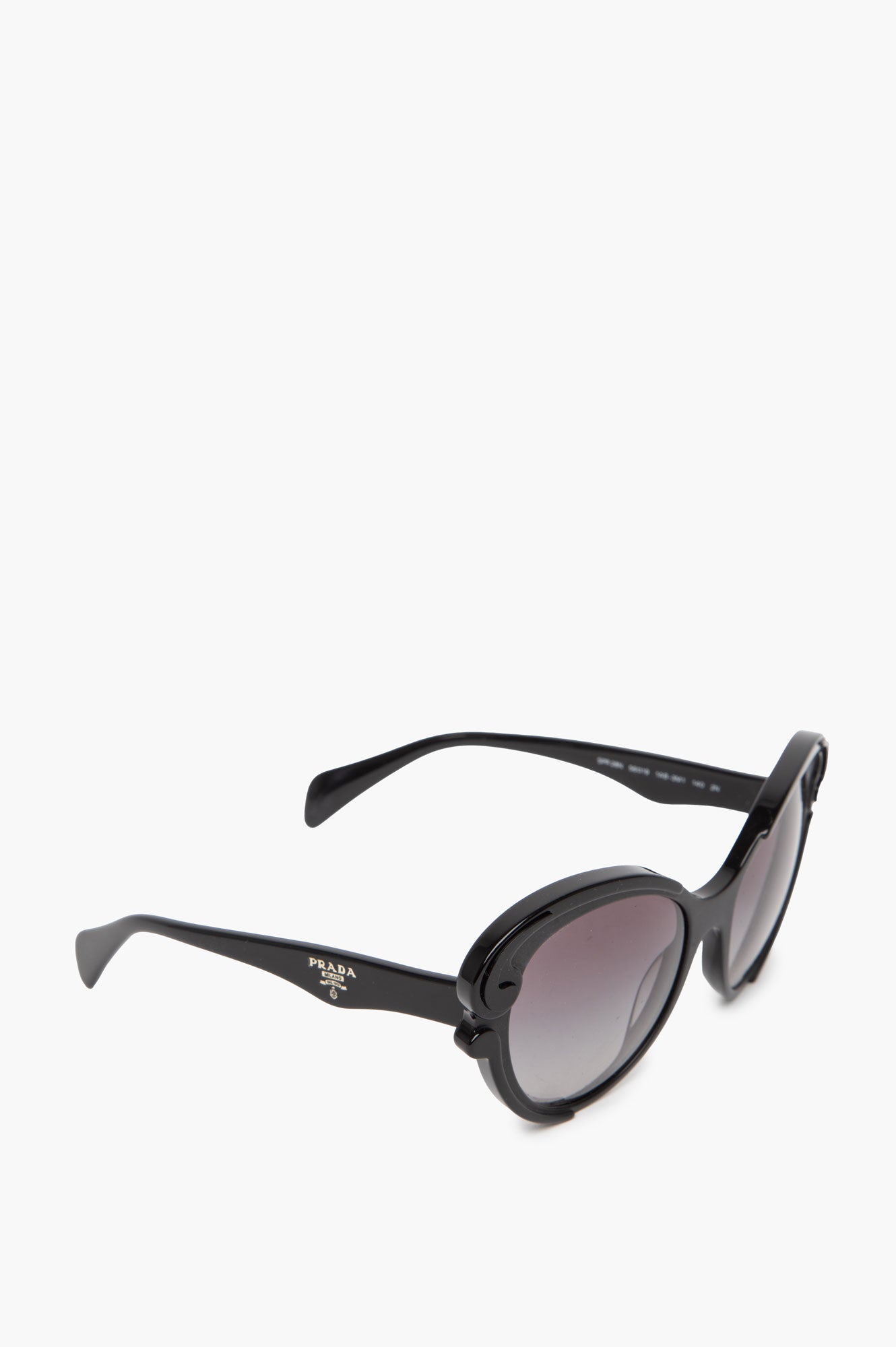 Prada SPR28N Black Baroque Cateye Sunglasses