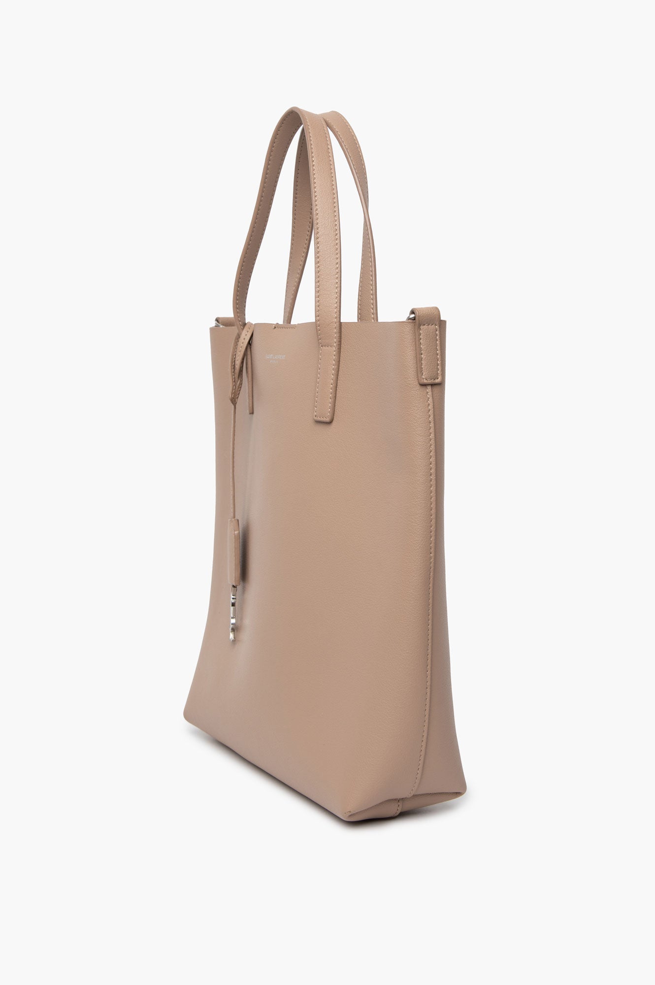 Saint Laurent Nude Beige Calfskin Toy Shopping Tote