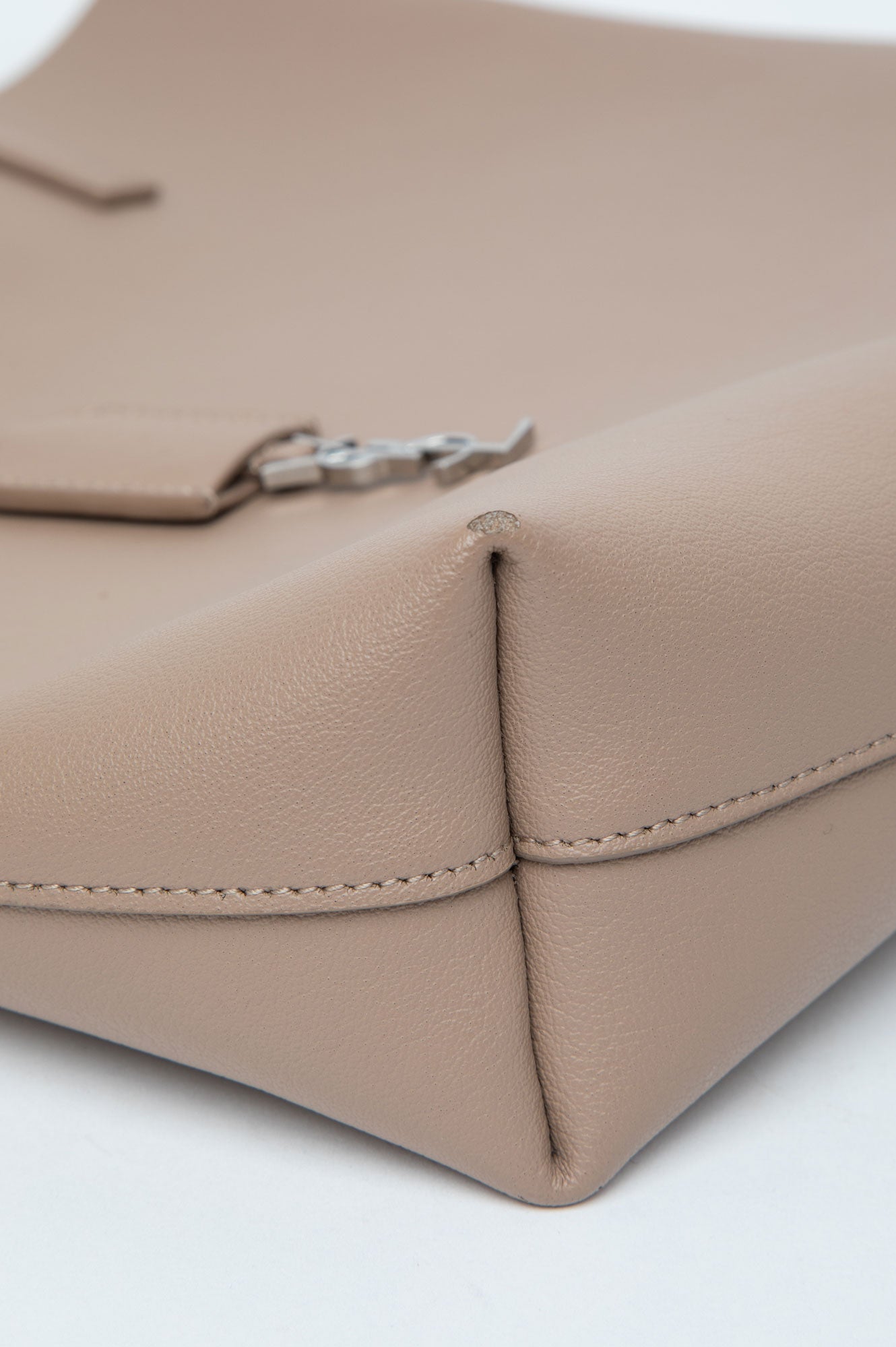 Saint Laurent Nude Beige Calfskin Toy Shopping Tote
