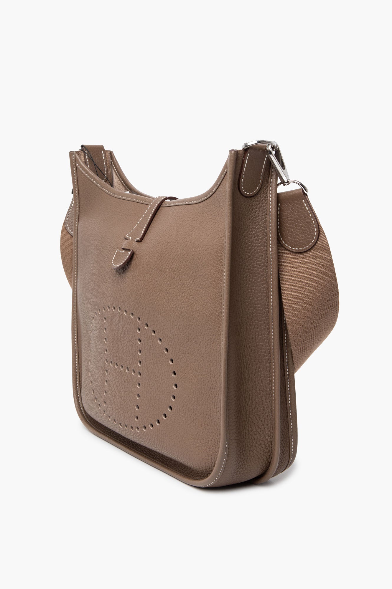 Hermes Etaupe Clemence Leather Evelyne 29 PM