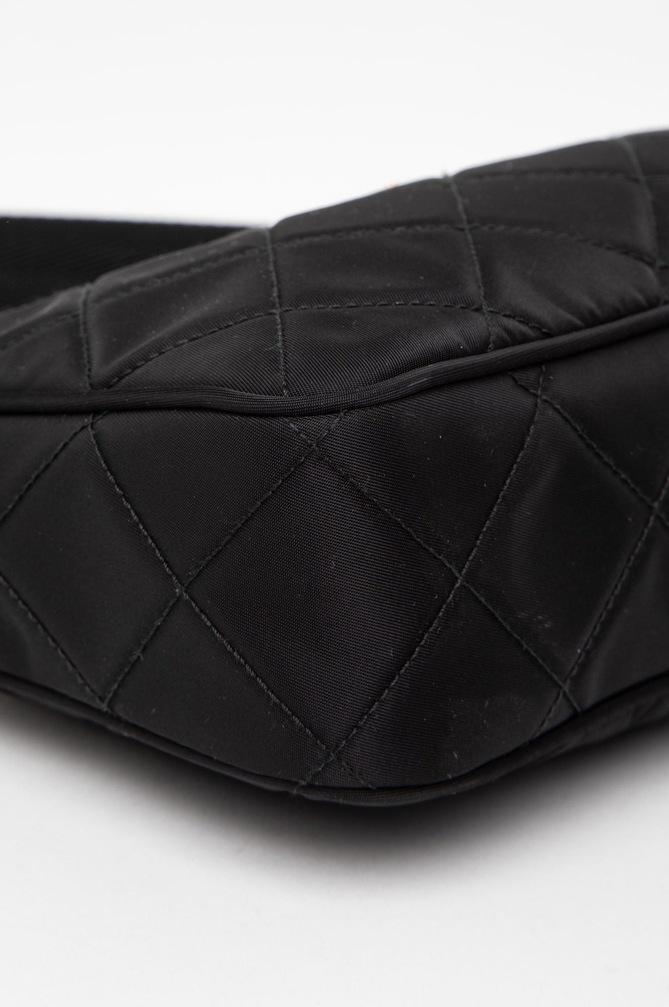 Prada Quilted Black Tetusso Nylon Shoulder Bag
