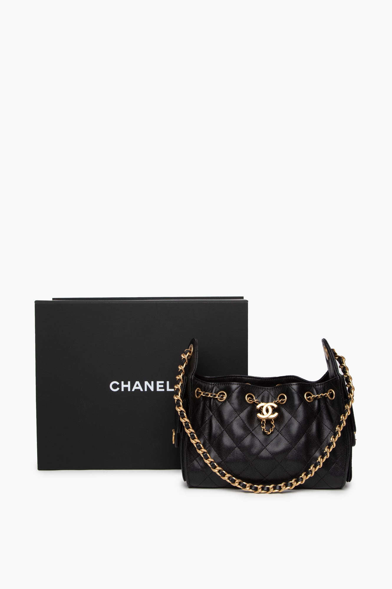 Chanel Black Quilted Caviar Mini 25 Bag