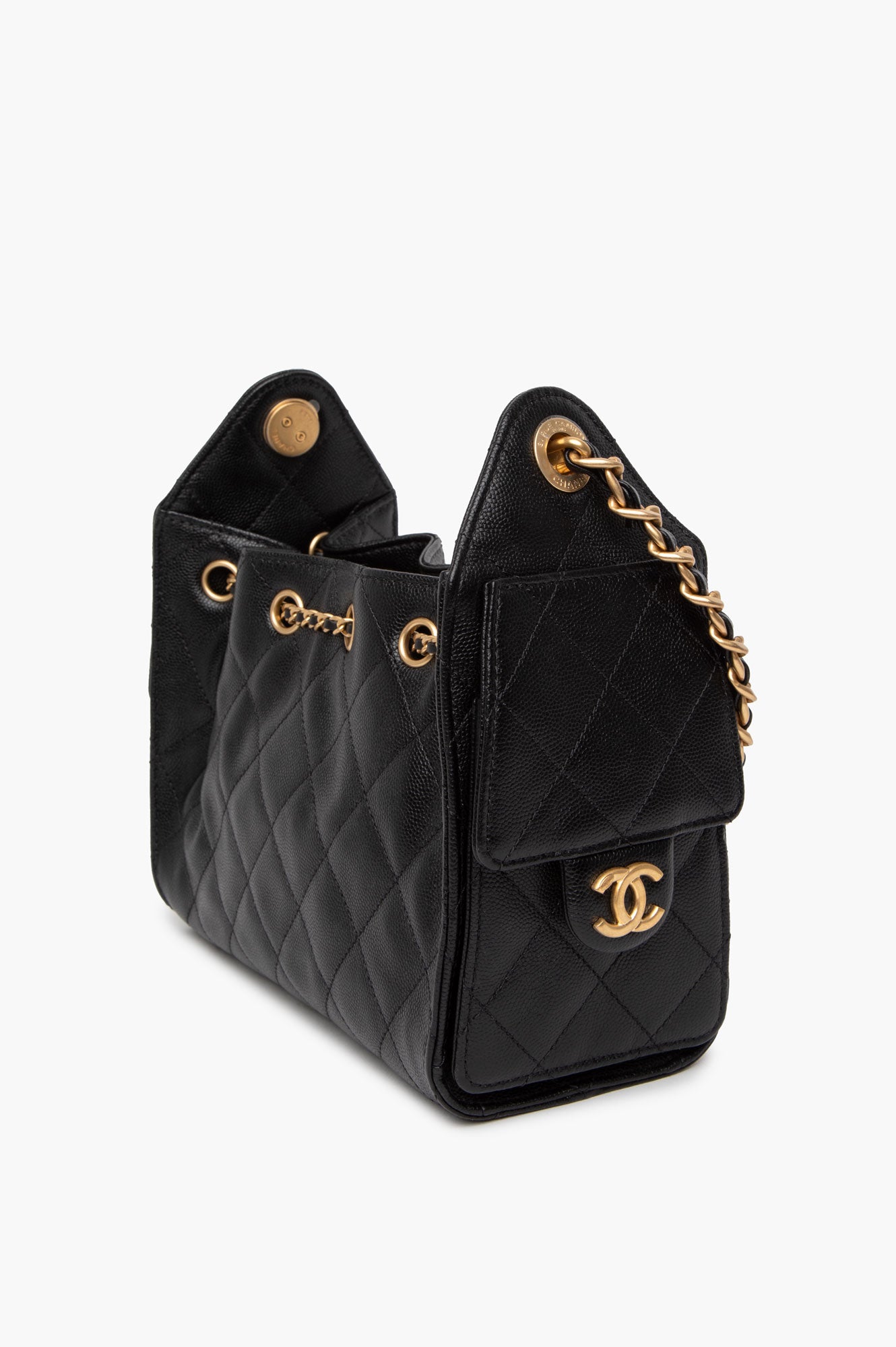 Chanel Black Quilted Caviar Mini 25 Bag