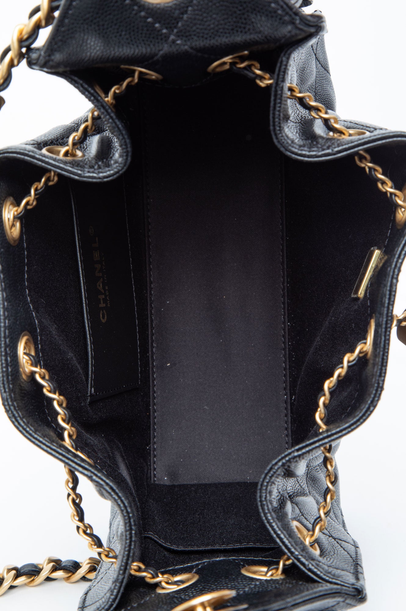 Chanel Black Quilted Caviar Mini 25 Bag