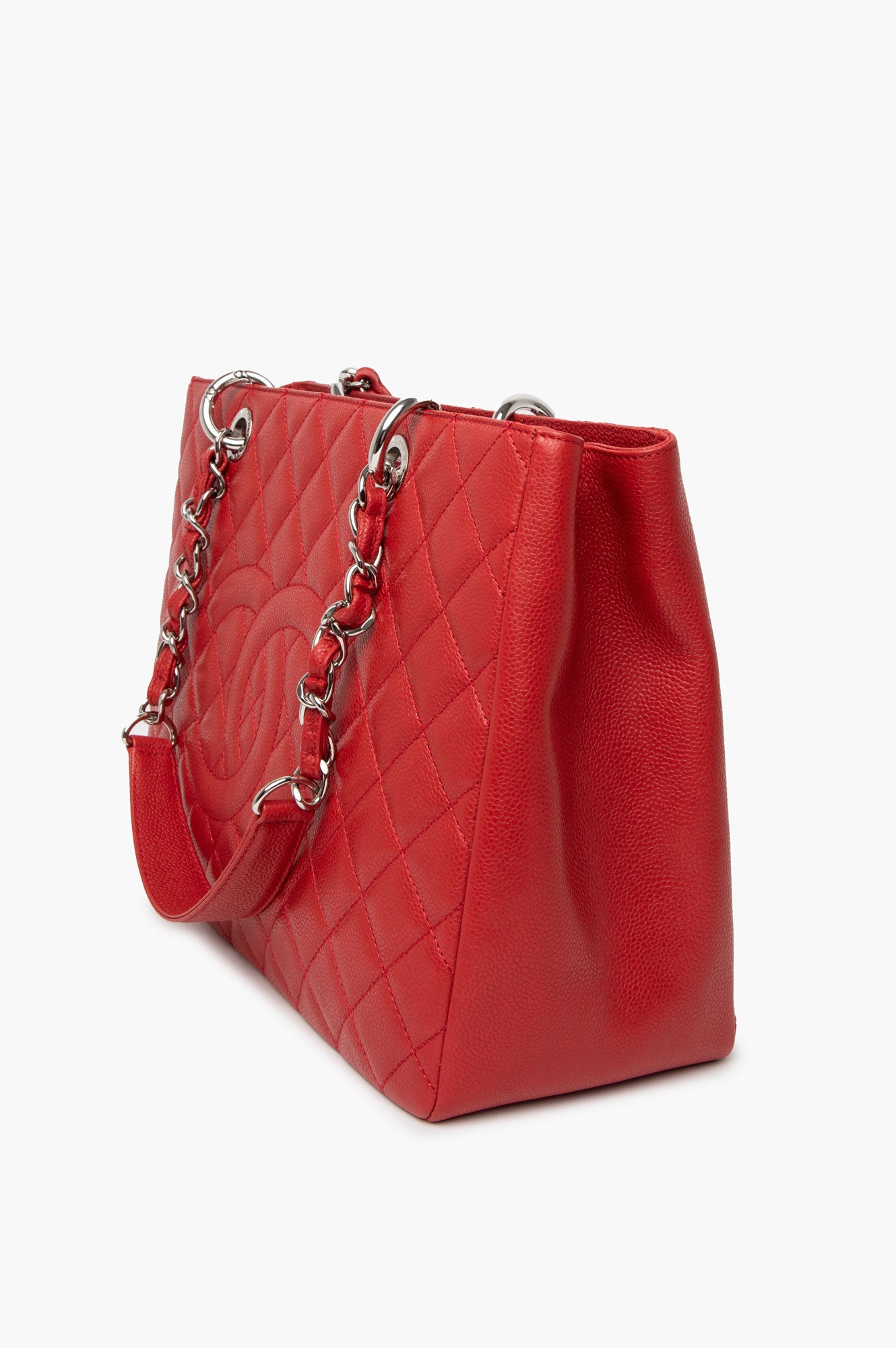 Chanel Red Caviar Grand Shopping Tote
