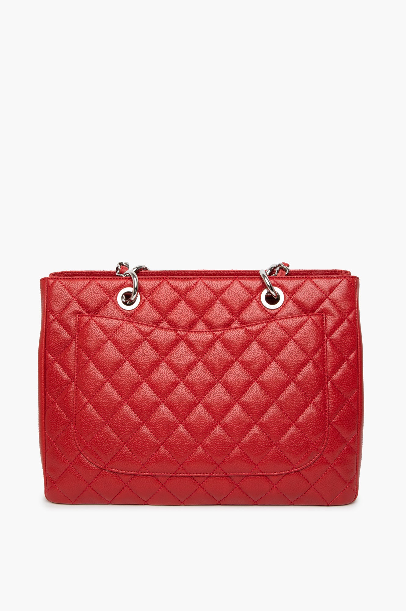 Chanel Red Caviar Grand Shopping Tote