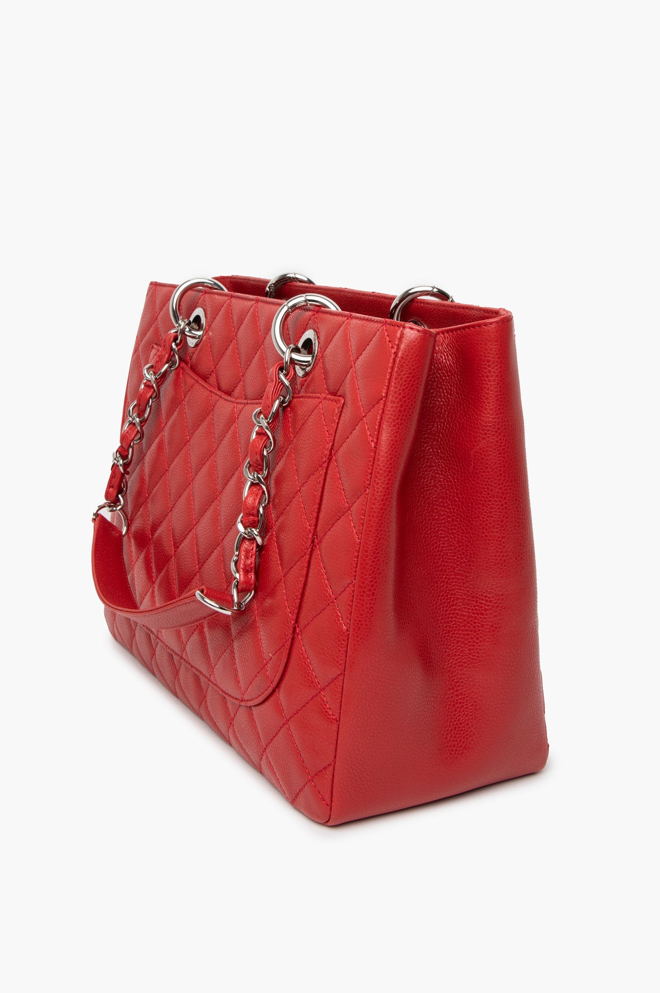 Chanel Red Caviar Grand Shopping Tote
